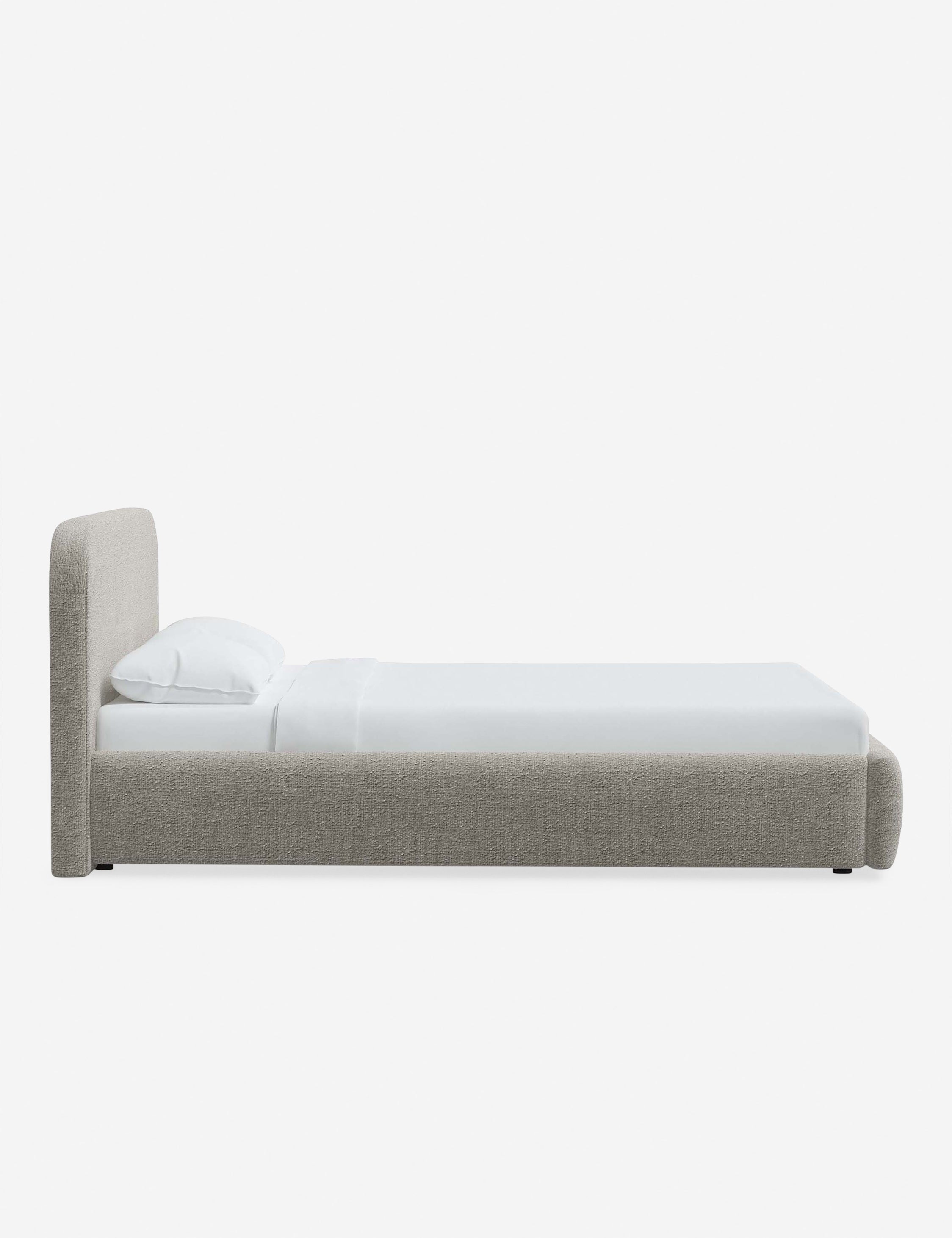 Bela Platform Bed | Upholstered, Low Rounded Headboard