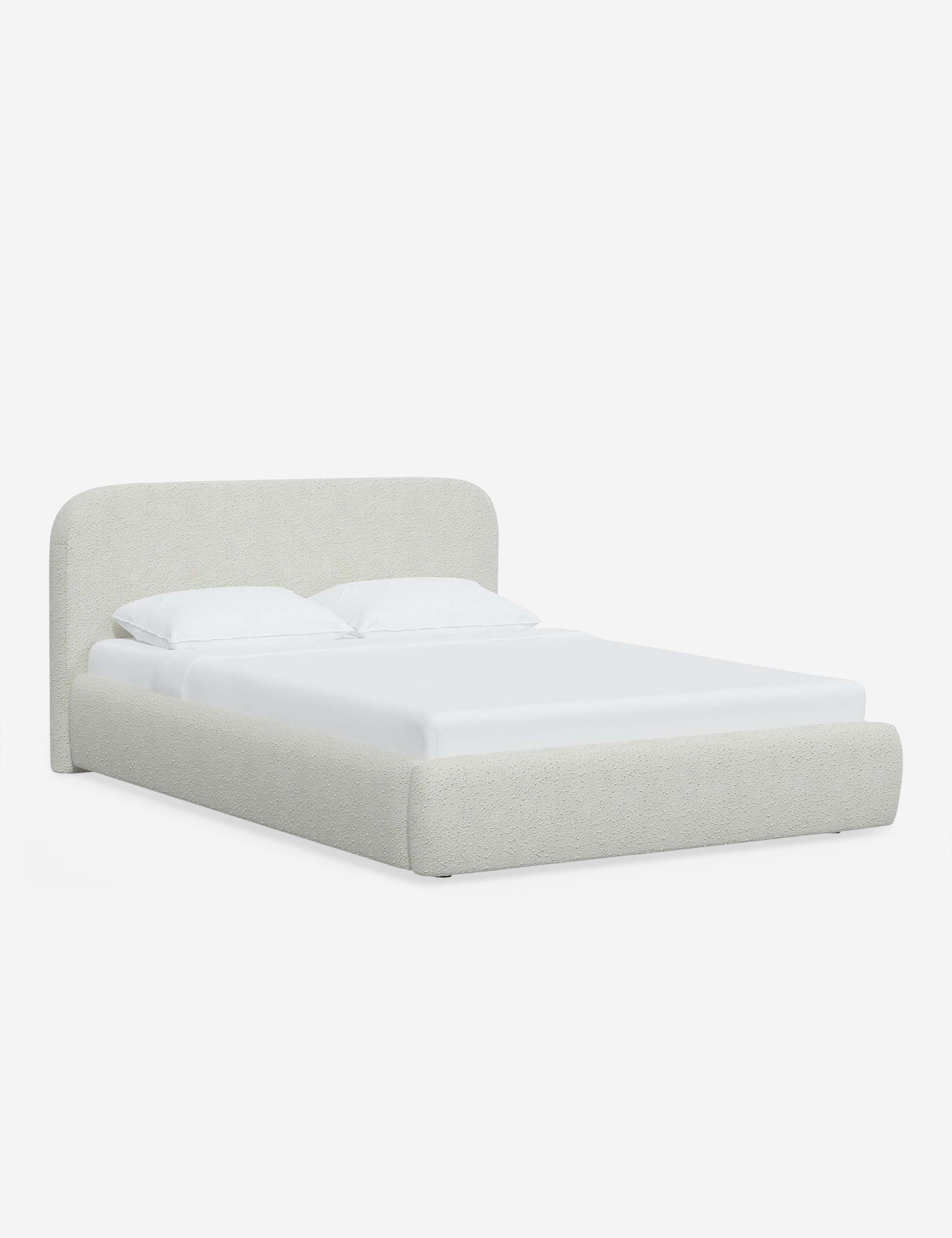 Bela Platform Bed | Upholstered, Low Rounded Headboard