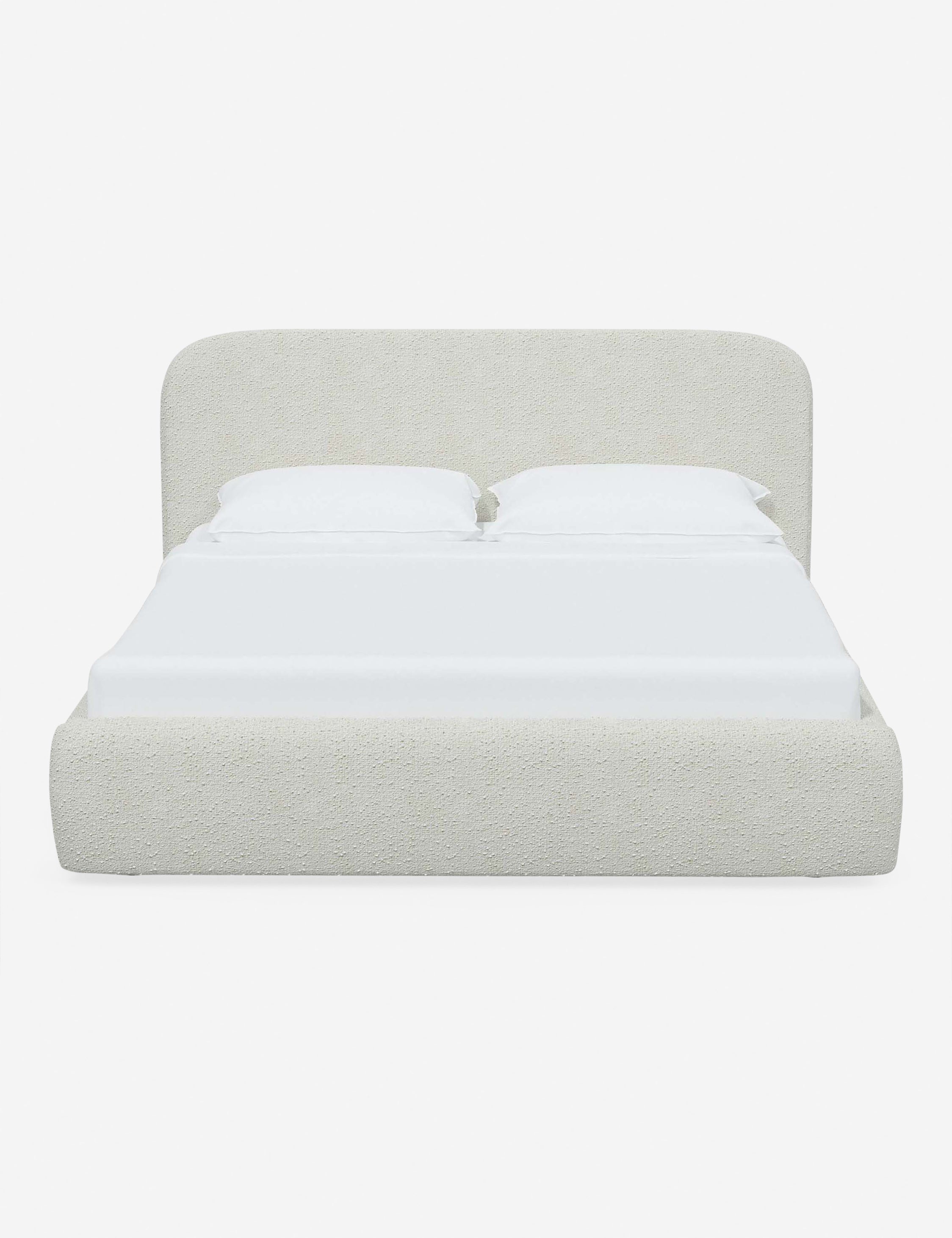 Bela Platform Bed | Upholstered, Low Rounded Headboard