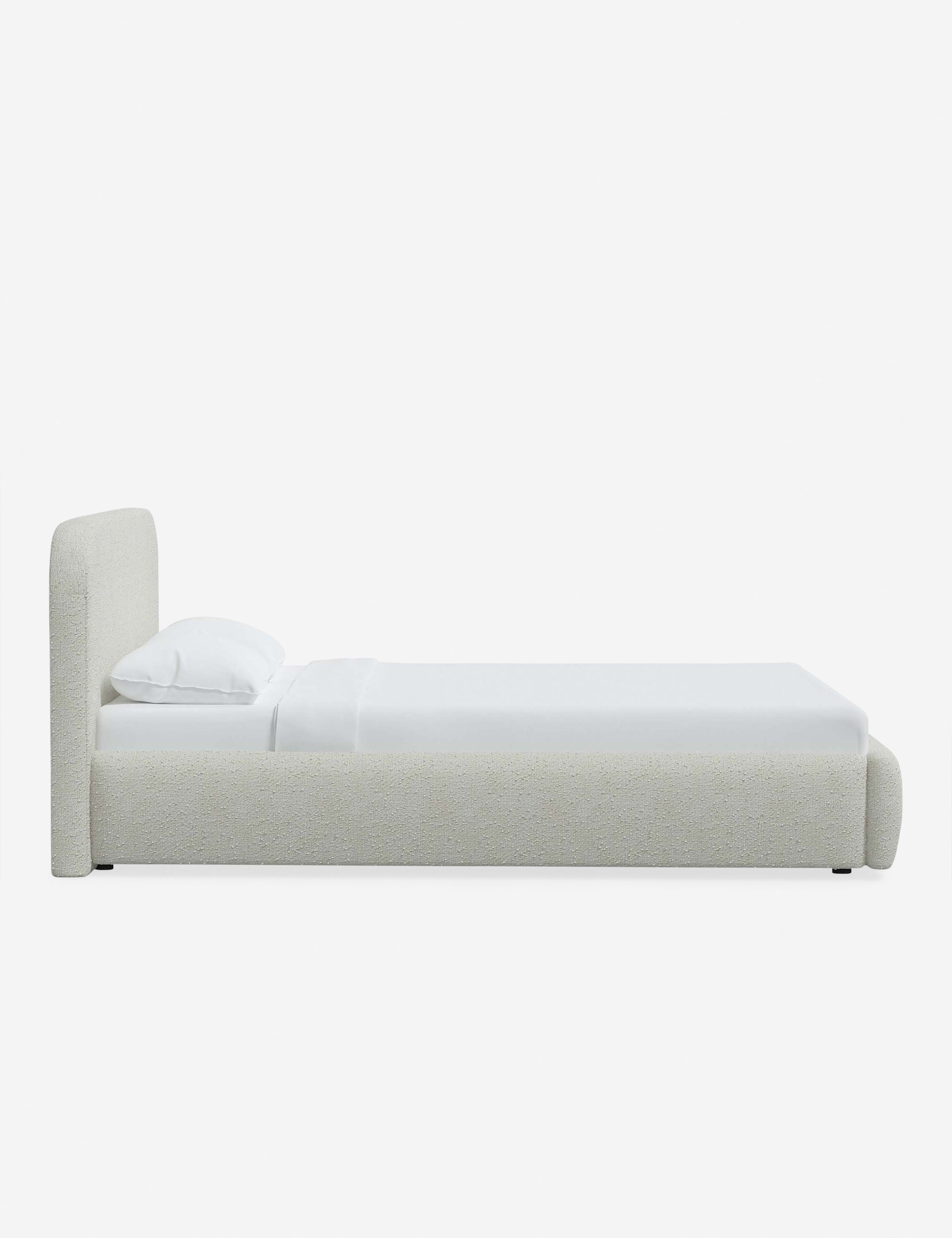 Bela Platform Bed | Upholstered, Low Rounded Headboard