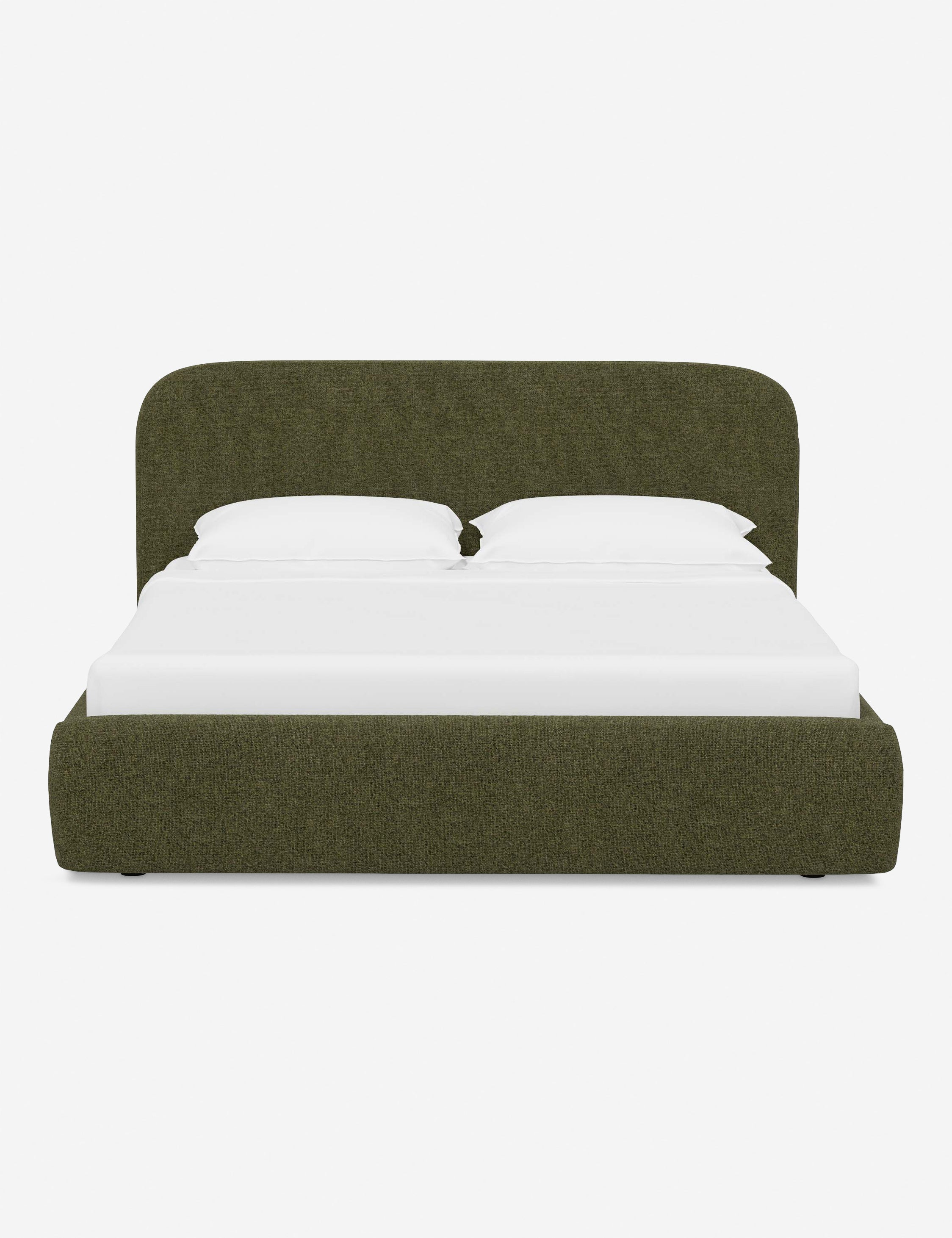 Bela Platform Bed | Upholstered, Low Rounded Headboard