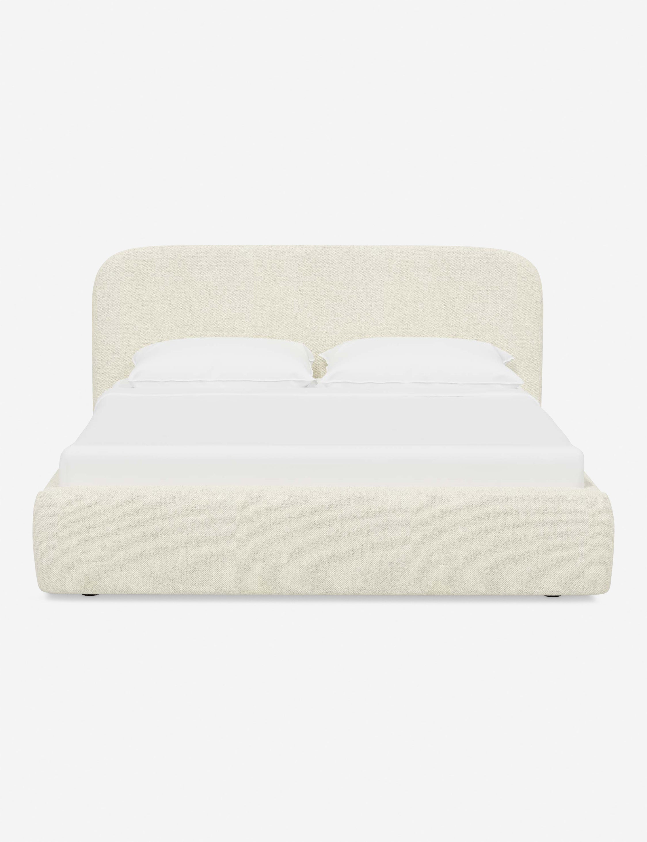 Bela Platform Bed | Upholstered, Low Rounded Headboard
