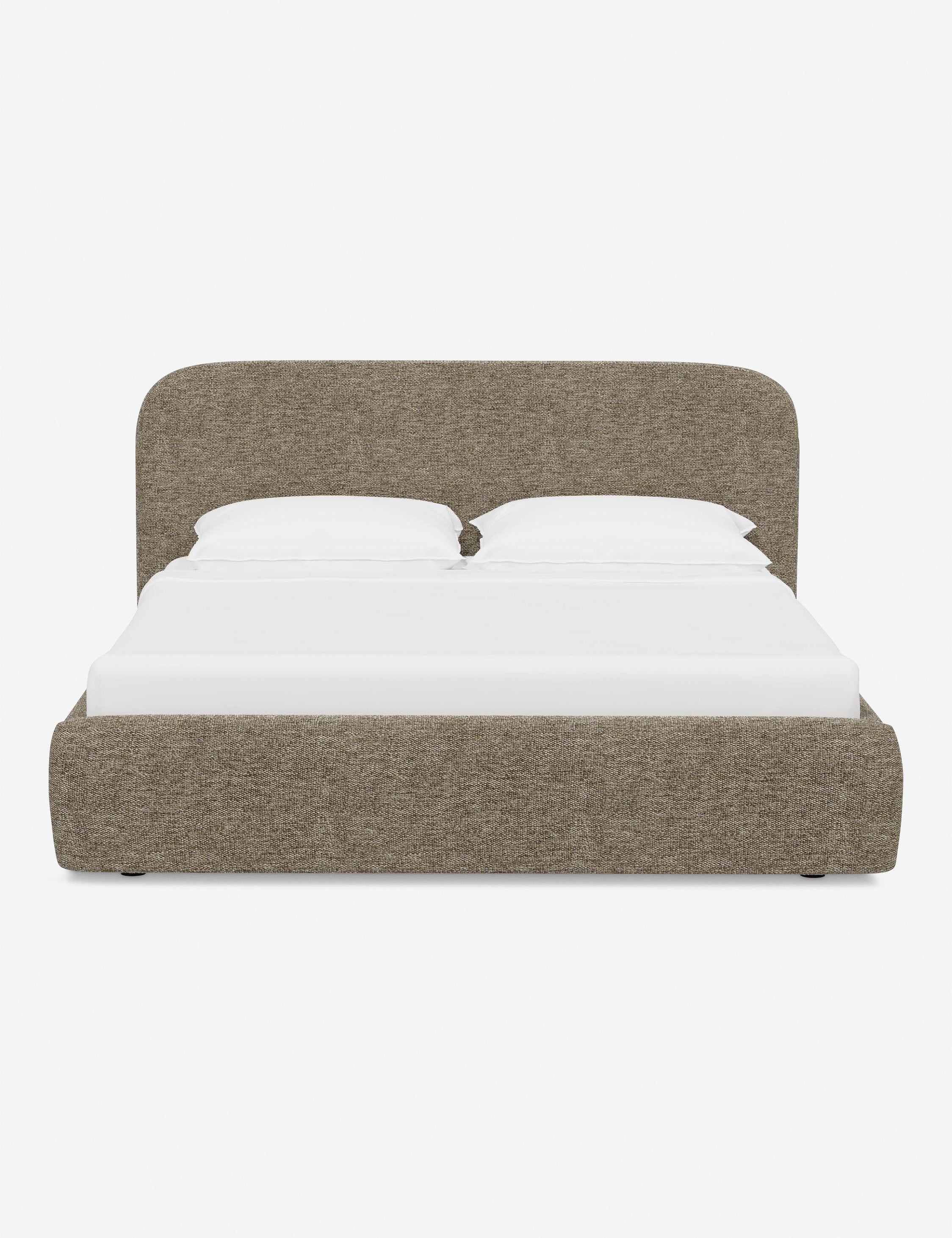 Bela Platform Bed | Upholstered, Low Rounded Headboard