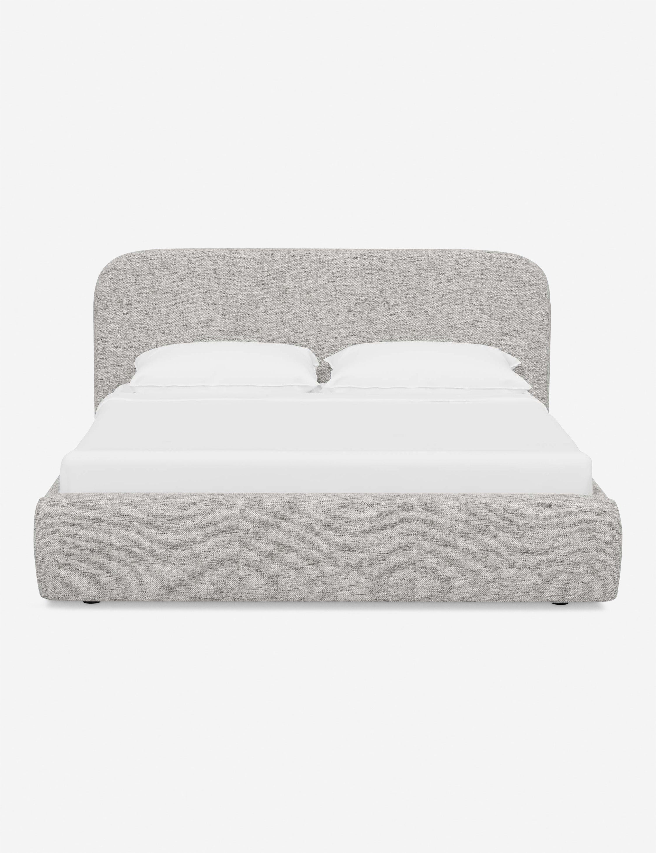 Bela Platform Bed | Upholstered, Low Rounded Headboard