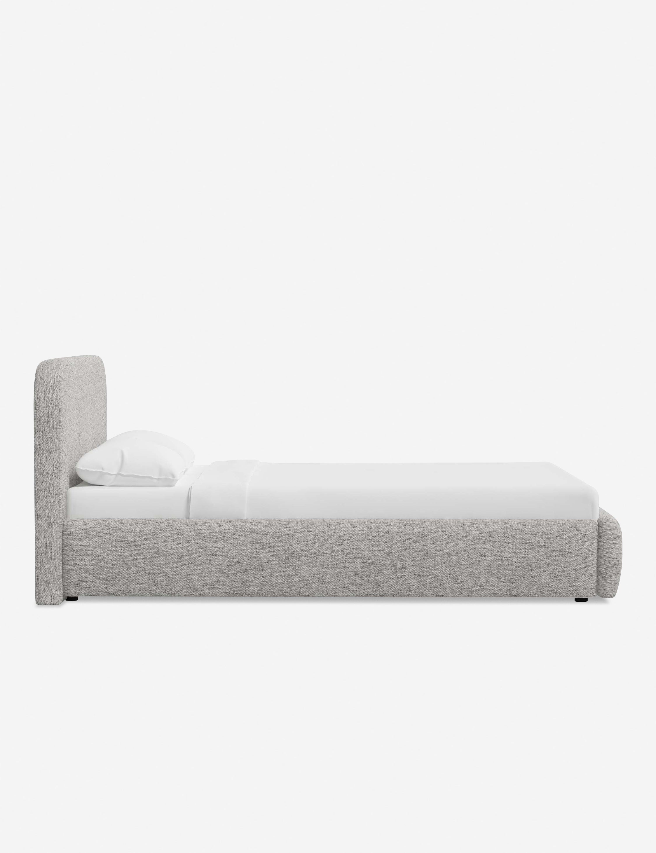 Bela Platform Bed | Upholstered, Low Rounded Headboard