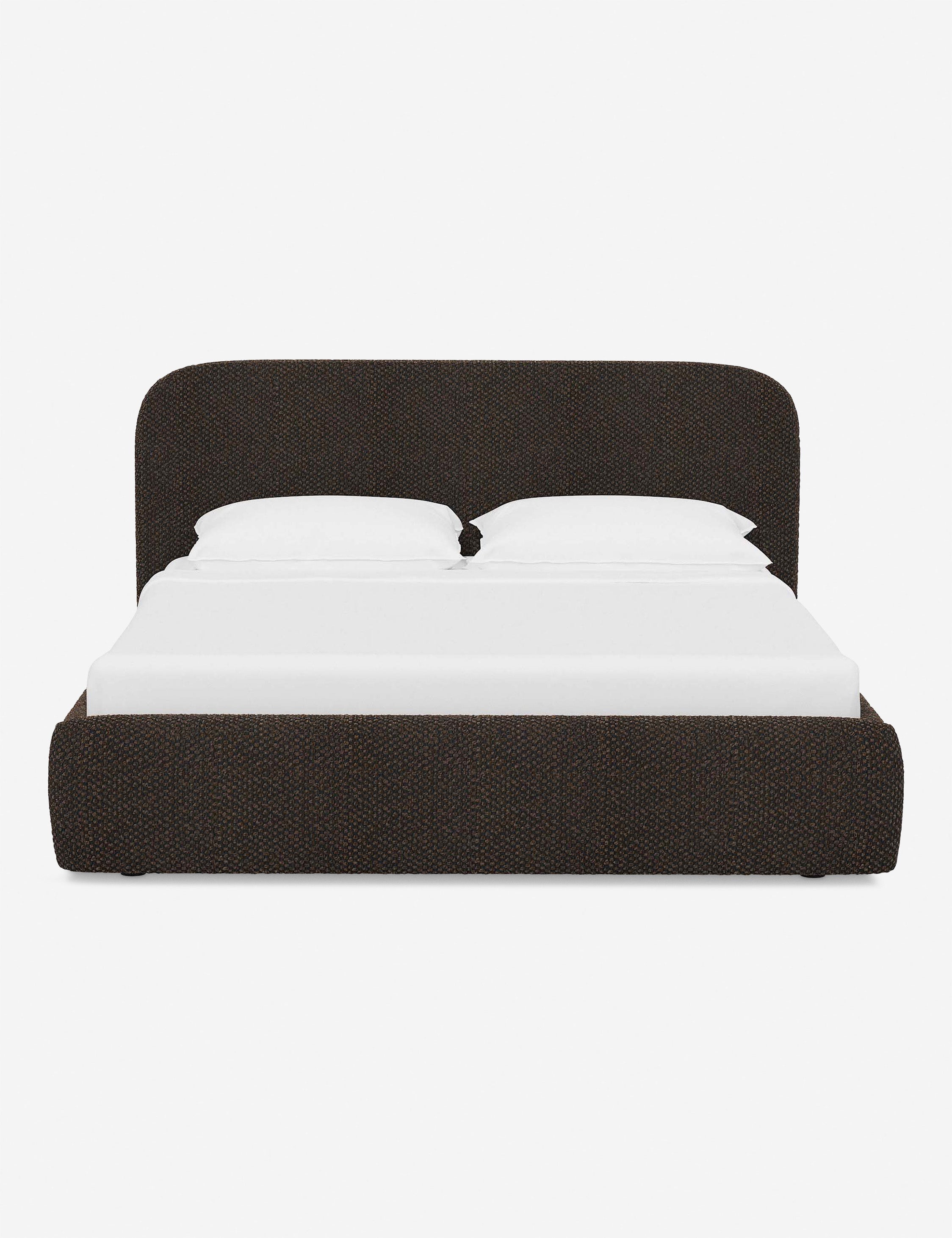 Bela Platform Bed | Upholstered, Low Rounded Headboard