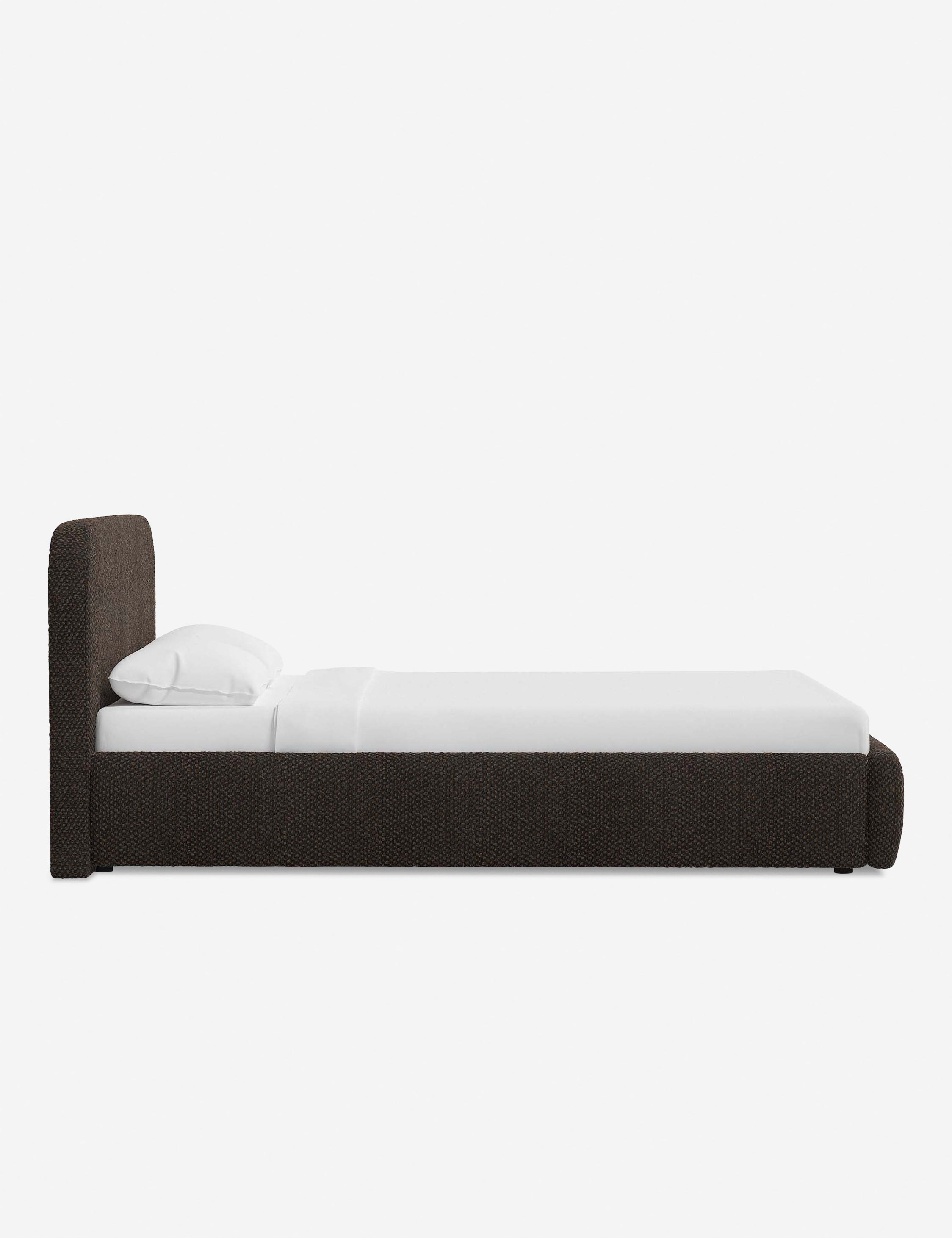 Bela Platform Bed | Upholstered, Low Rounded Headboard
