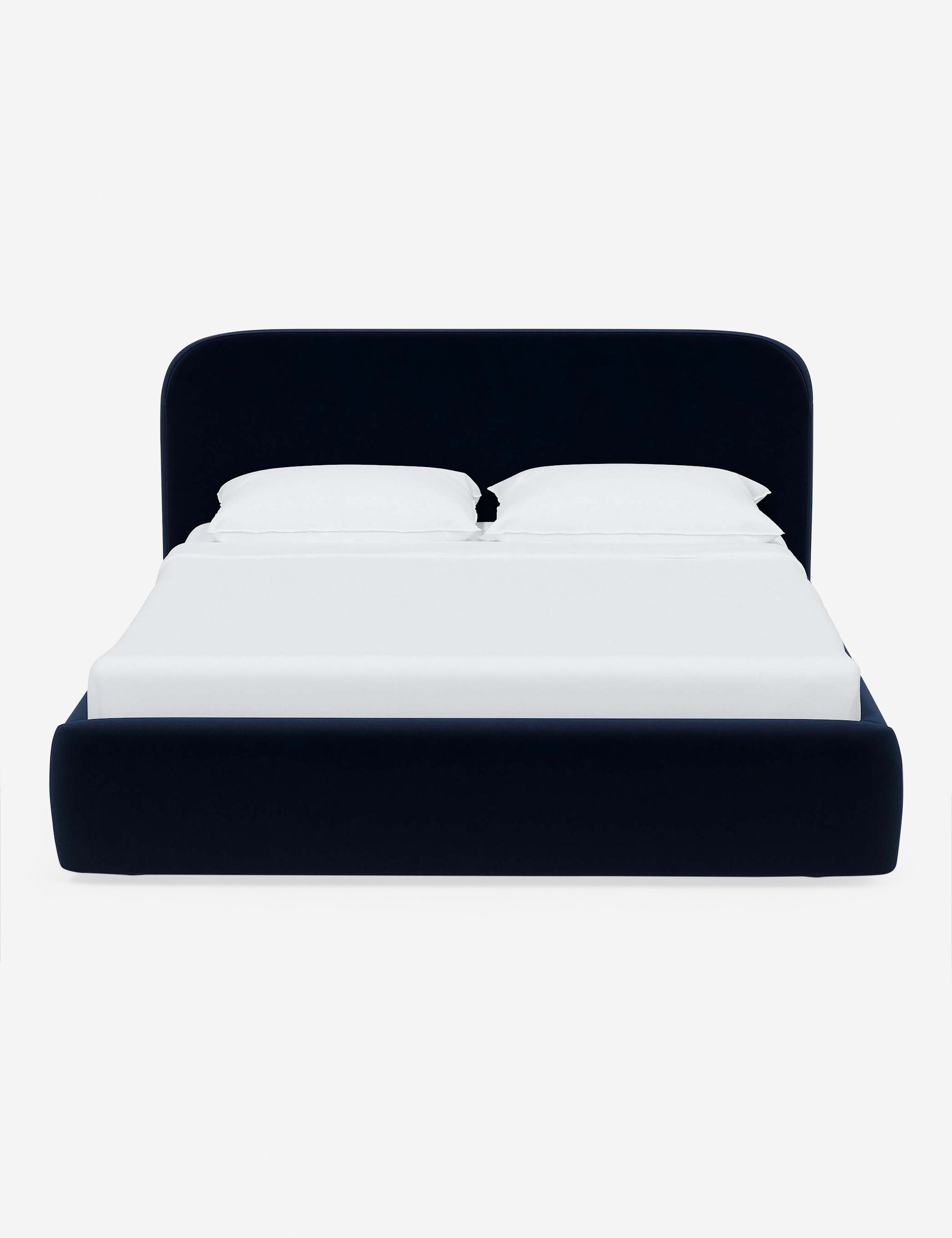 Bela Platform Bed | Upholstered, Low Rounded Headboard