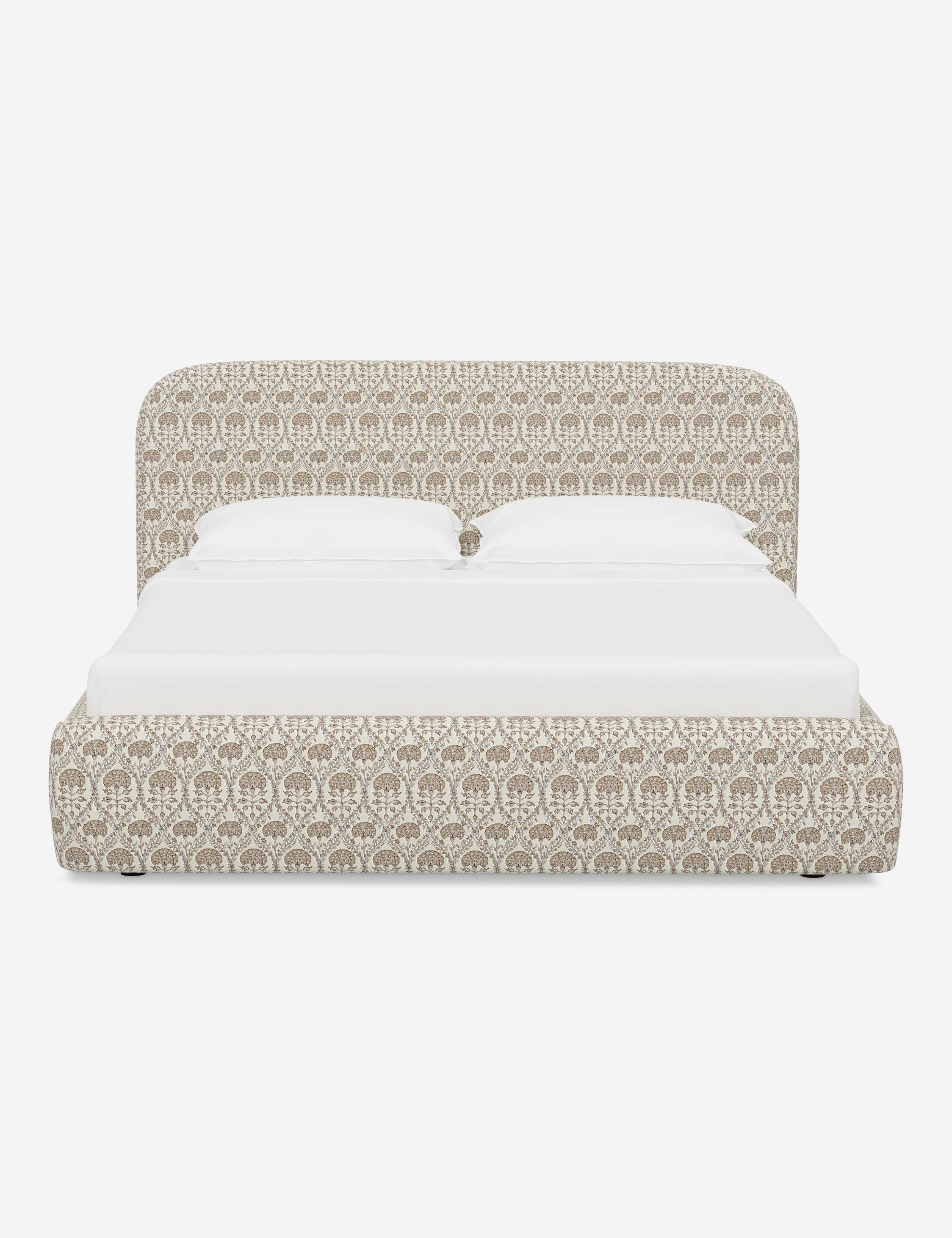Bela Platform Bed | Upholstered, Low Rounded Headboard