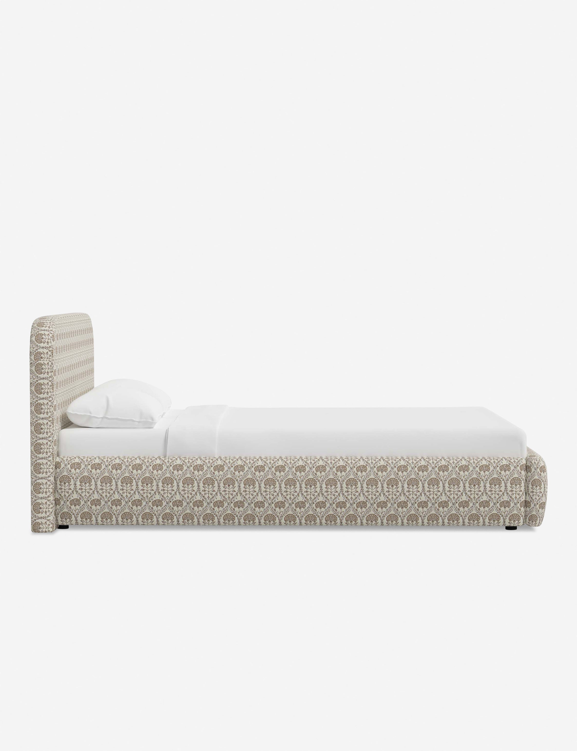 Bela Platform Bed | Upholstered, Low Rounded Headboard
