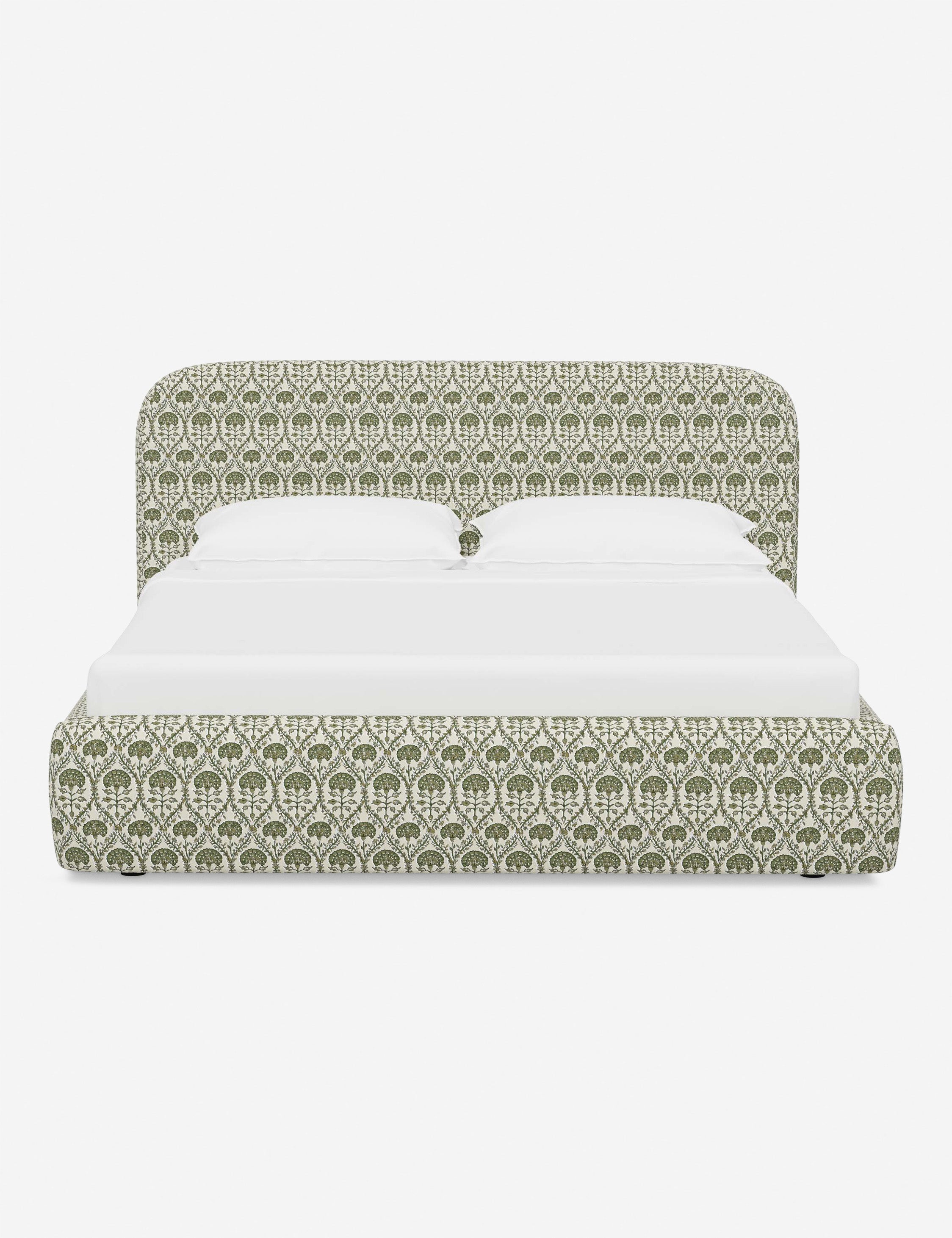 Bela Platform Bed | Upholstered, Low Rounded Headboard