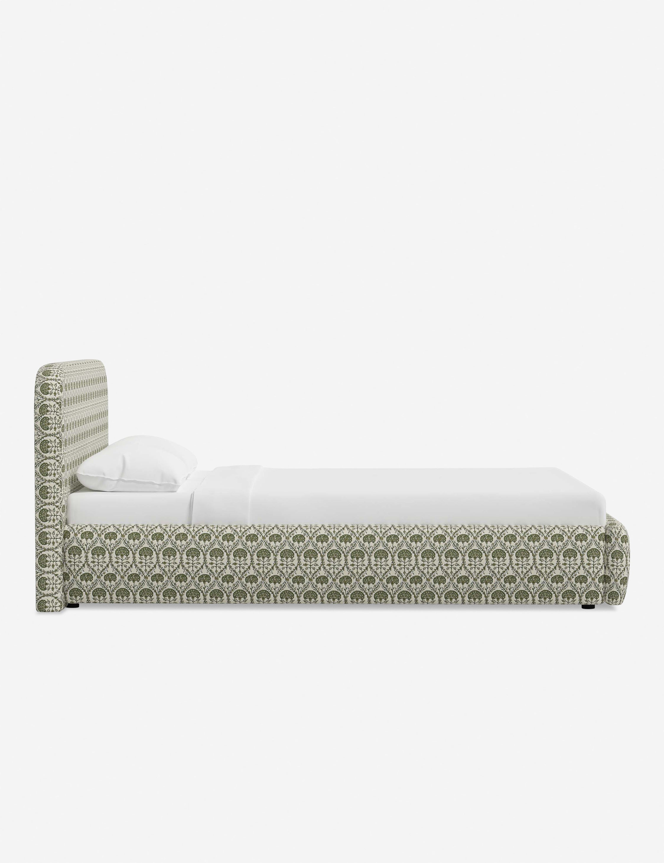 Bela Platform Bed | Upholstered, Low Rounded Headboard