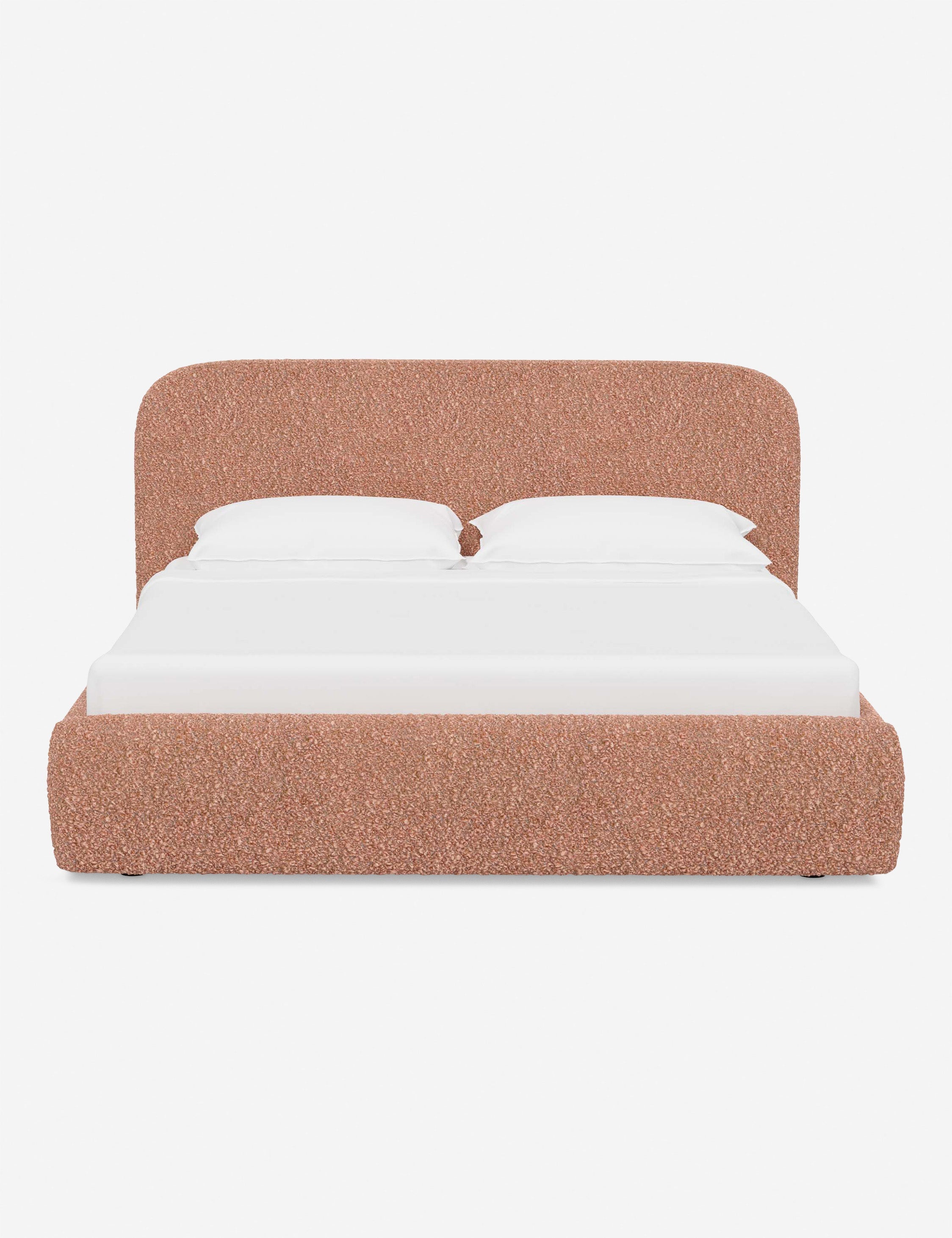 Bela Platform Bed | Upholstered, Low Rounded Headboard