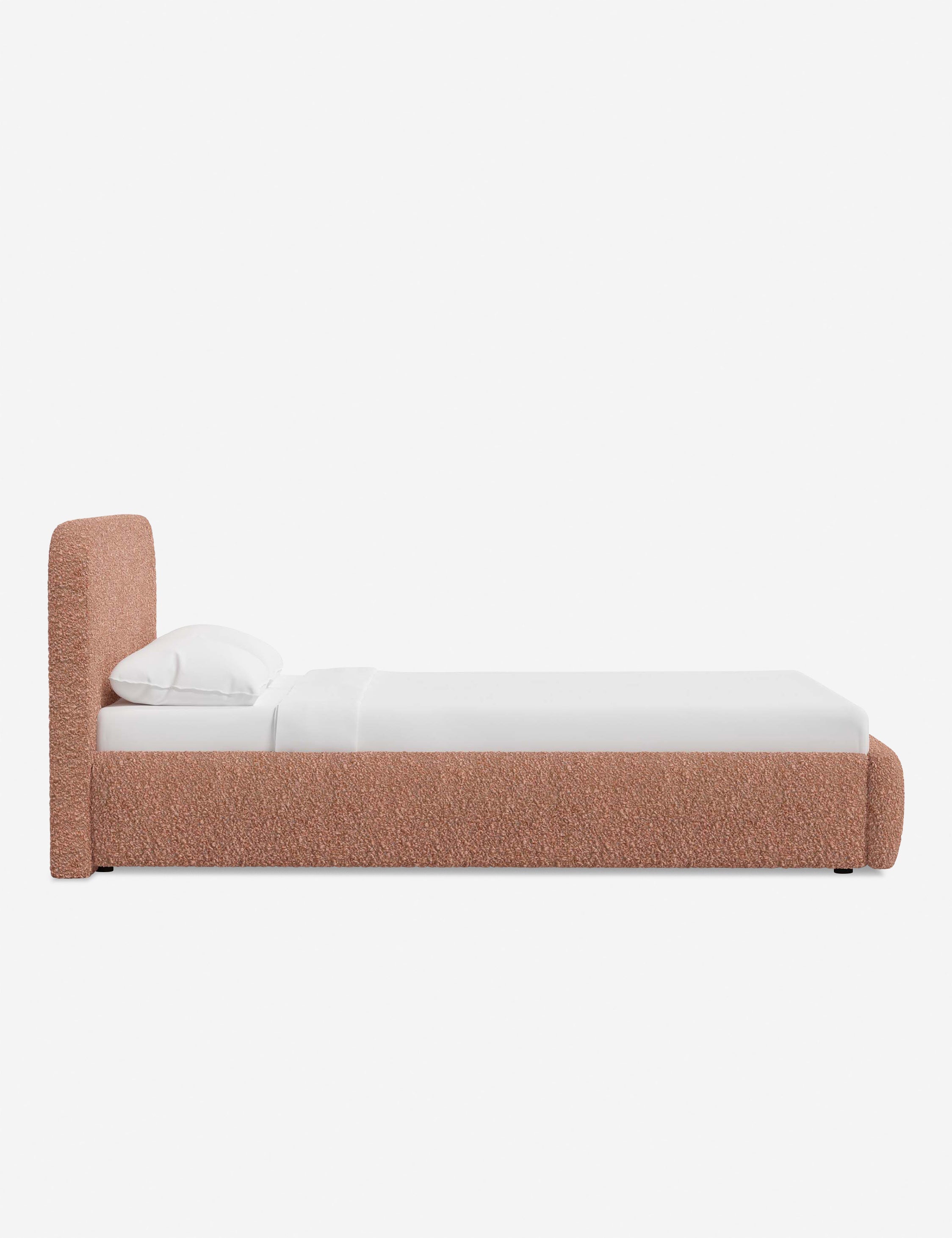 Bela Platform Bed | Upholstered, Low Rounded Headboard