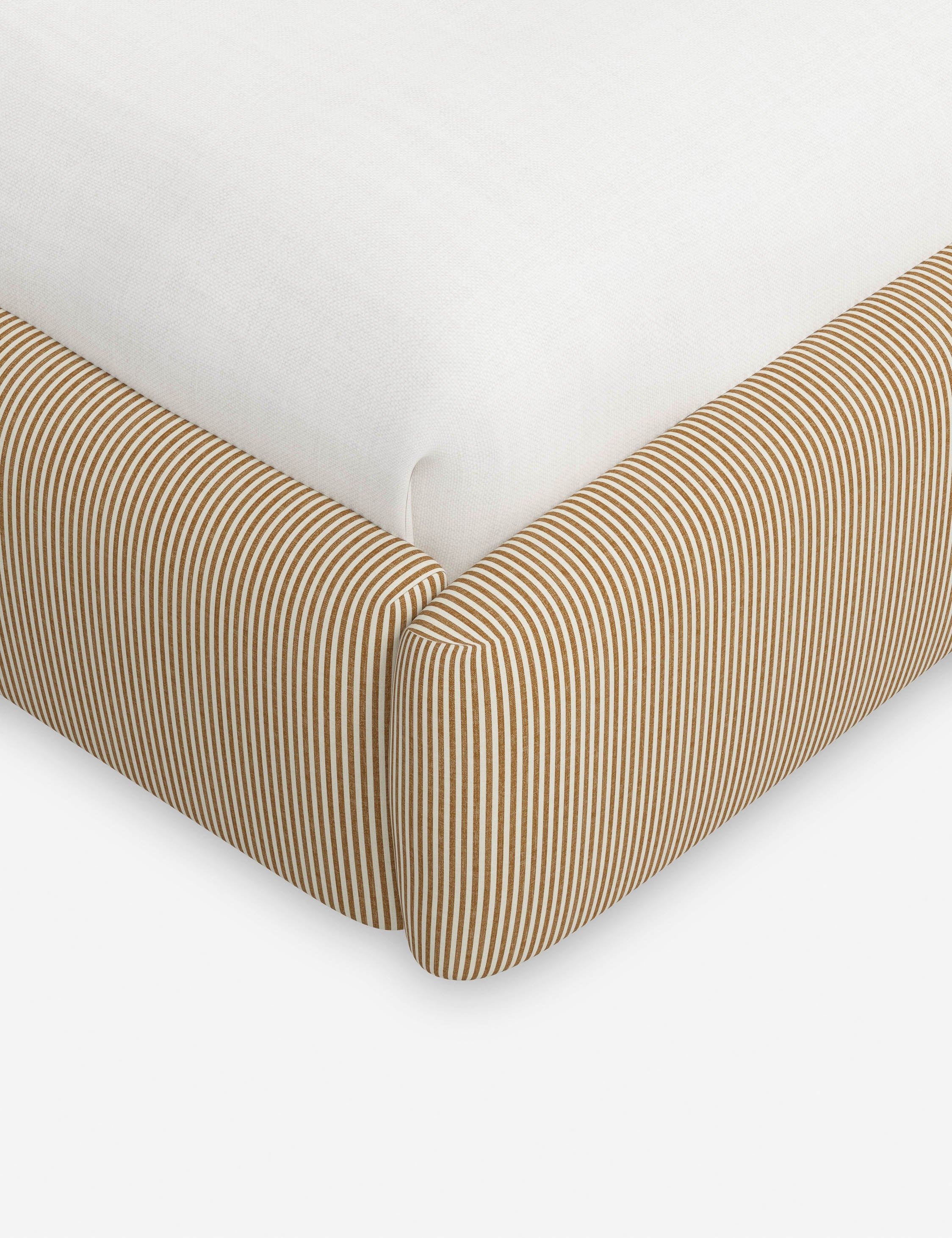 Bela Platform Bed | Upholstered, Low Rounded Headboard