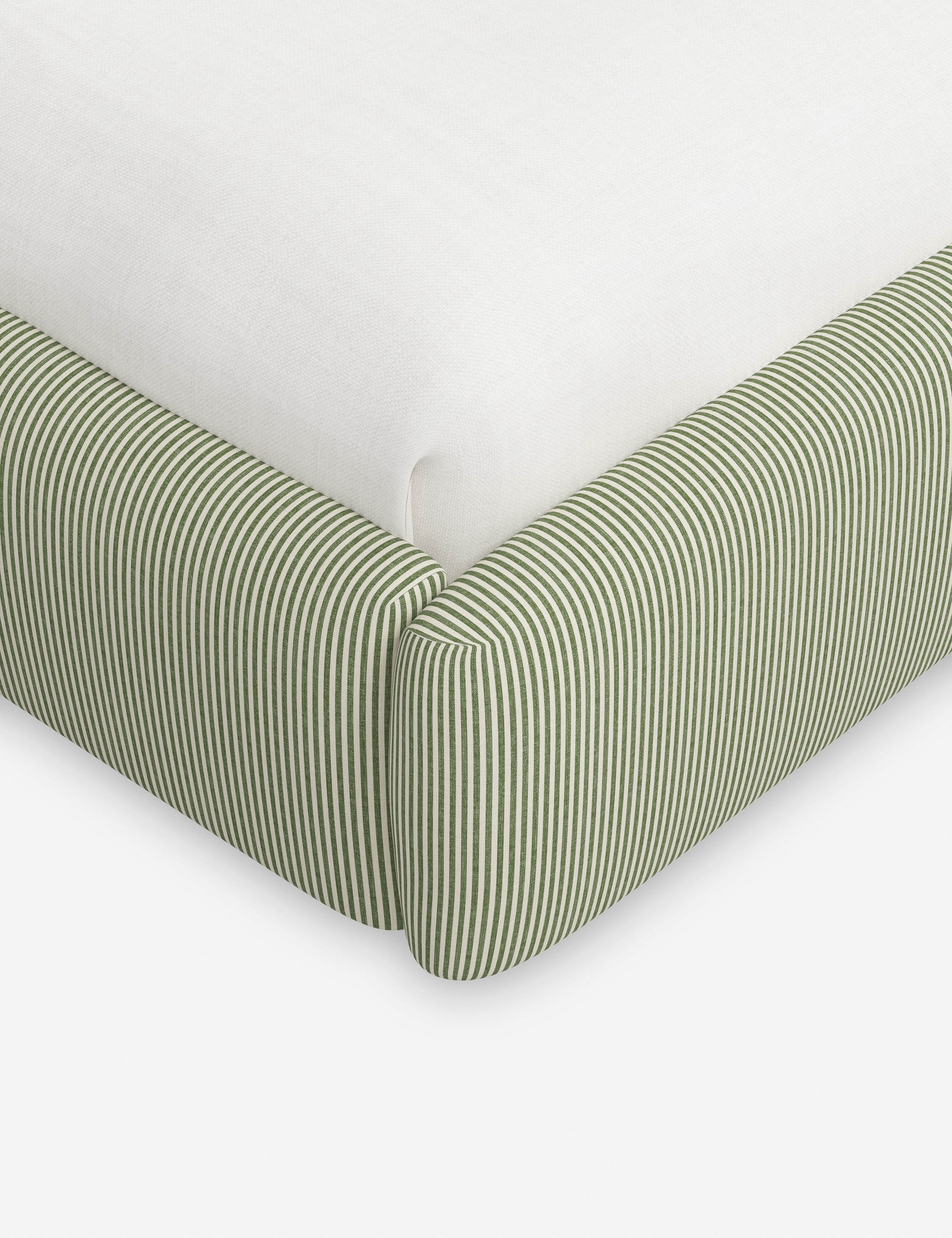 Bela Platform Bed | Upholstered, Low Rounded Headboard