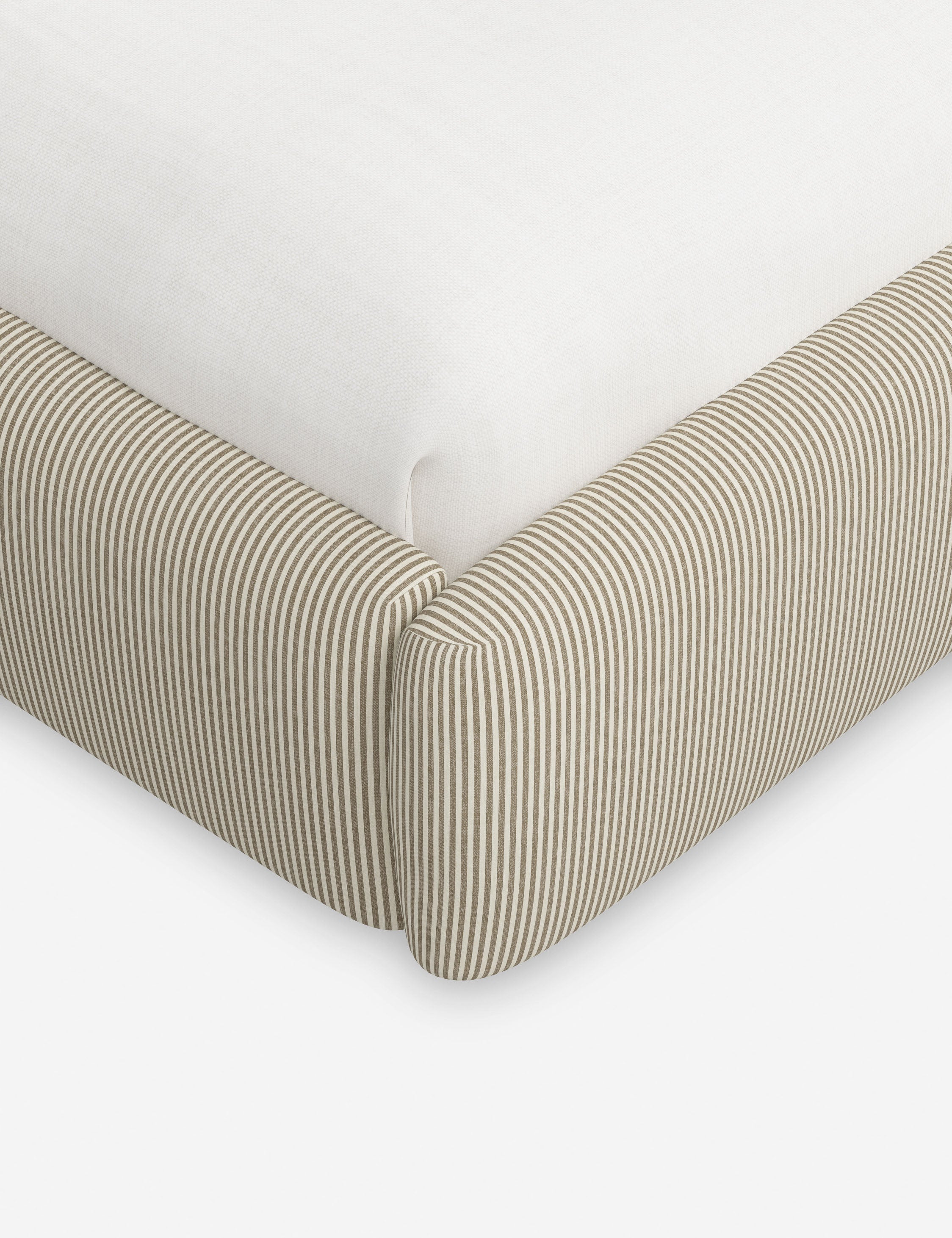 Bela Platform Bed | Upholstered, Low Rounded Headboard