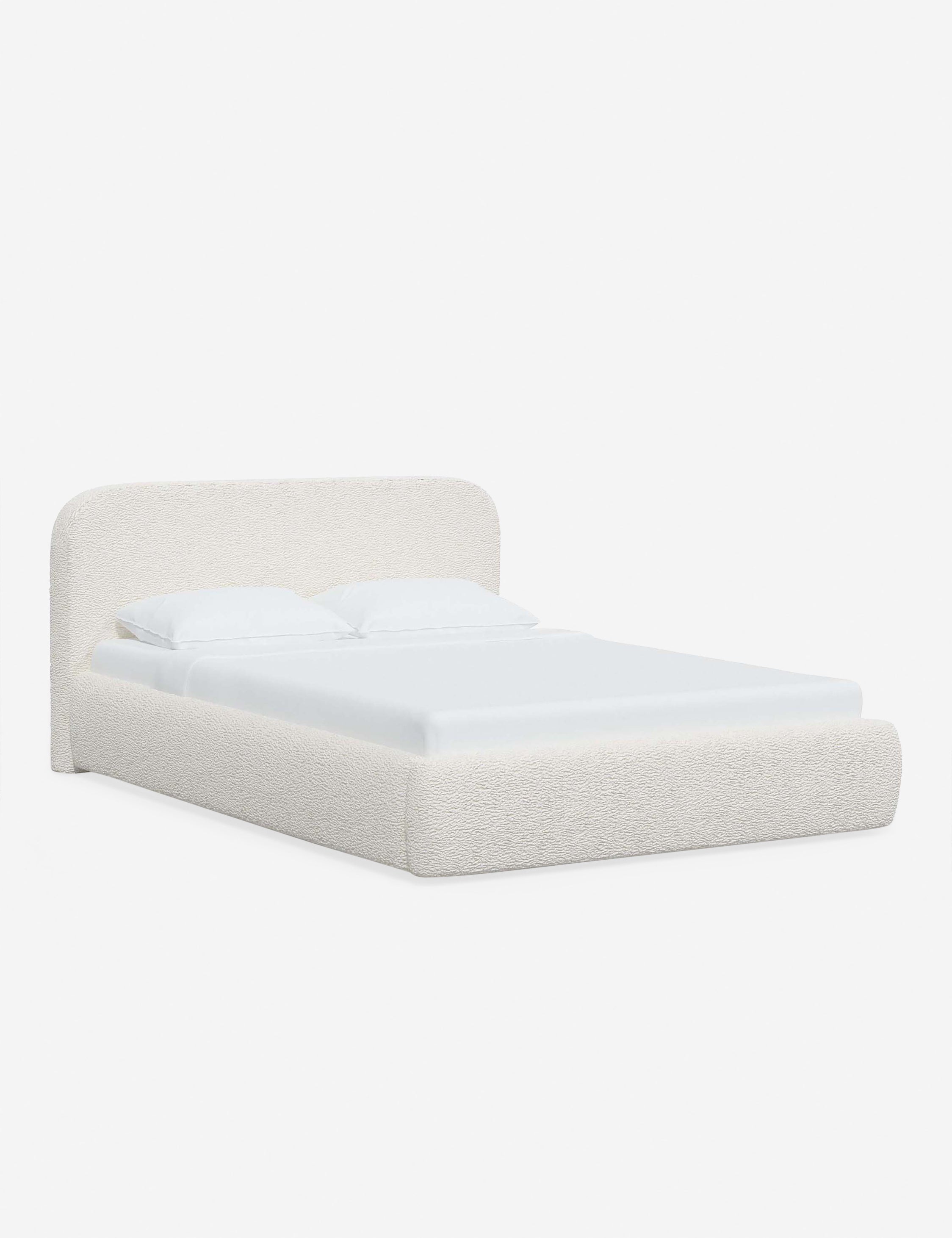 Bela Platform Bed | Upholstered, Low Rounded Headboard