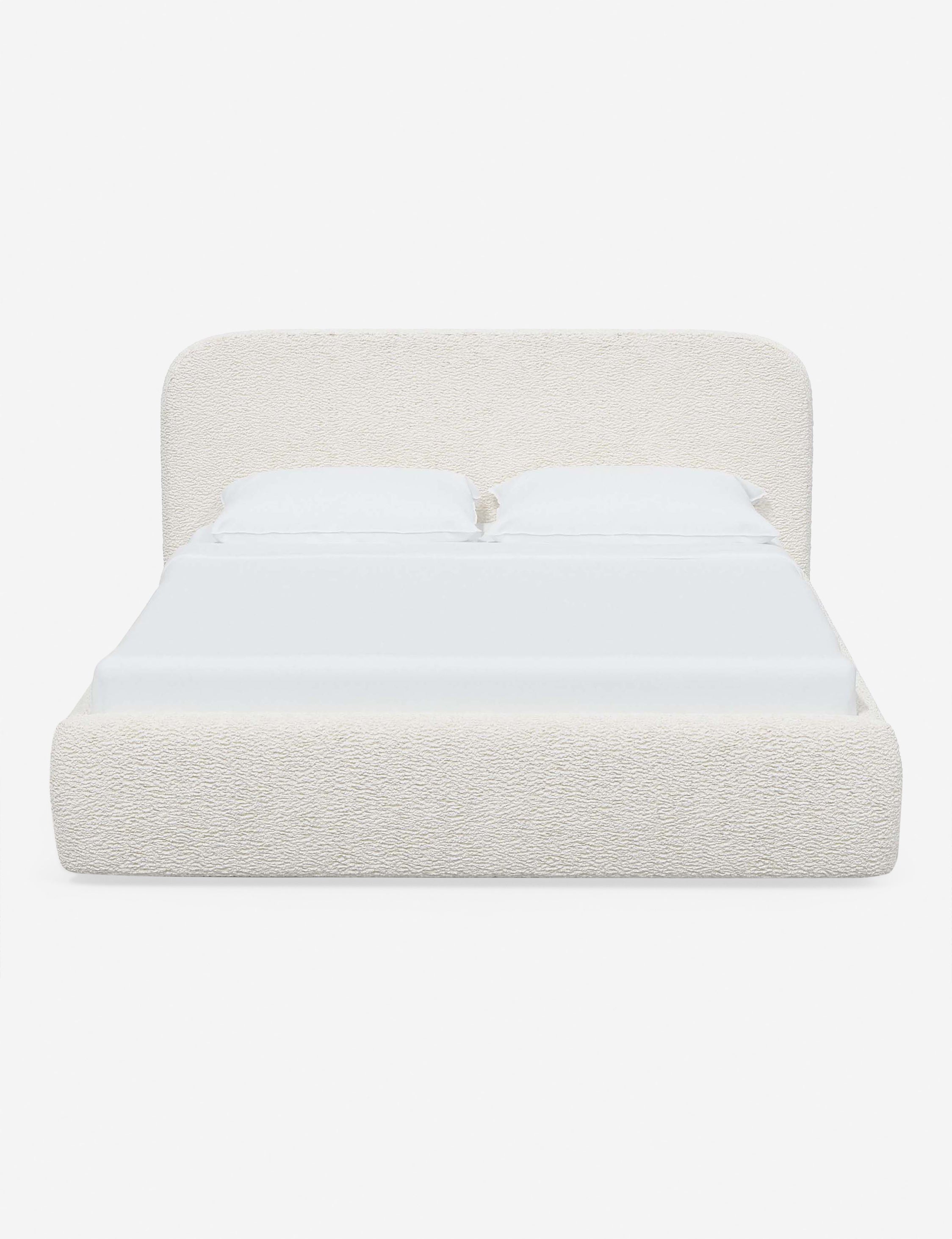 Bela Platform Bed | Upholstered, Low Rounded Headboard
