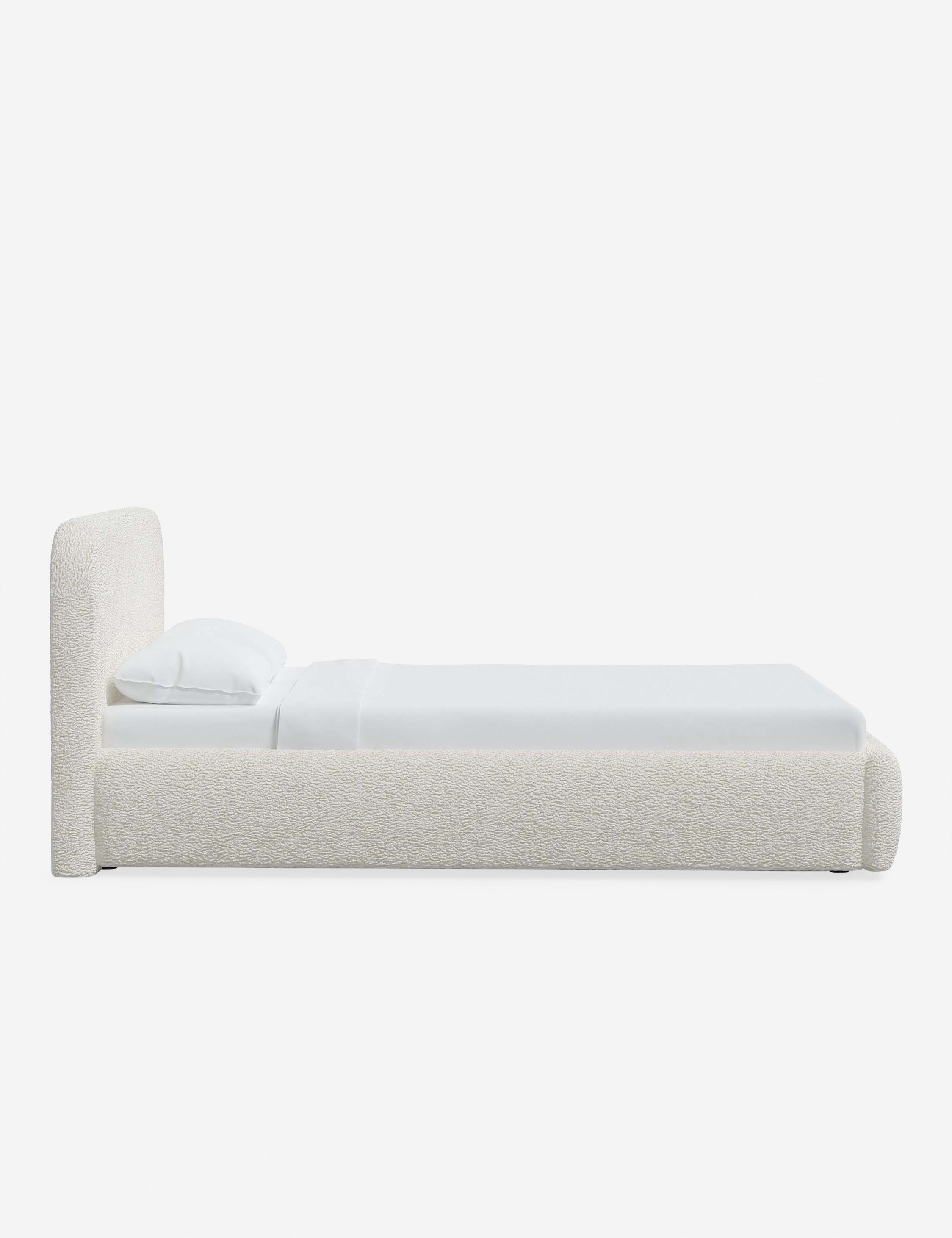 Bela Platform Bed | Upholstered, Low Rounded Headboard