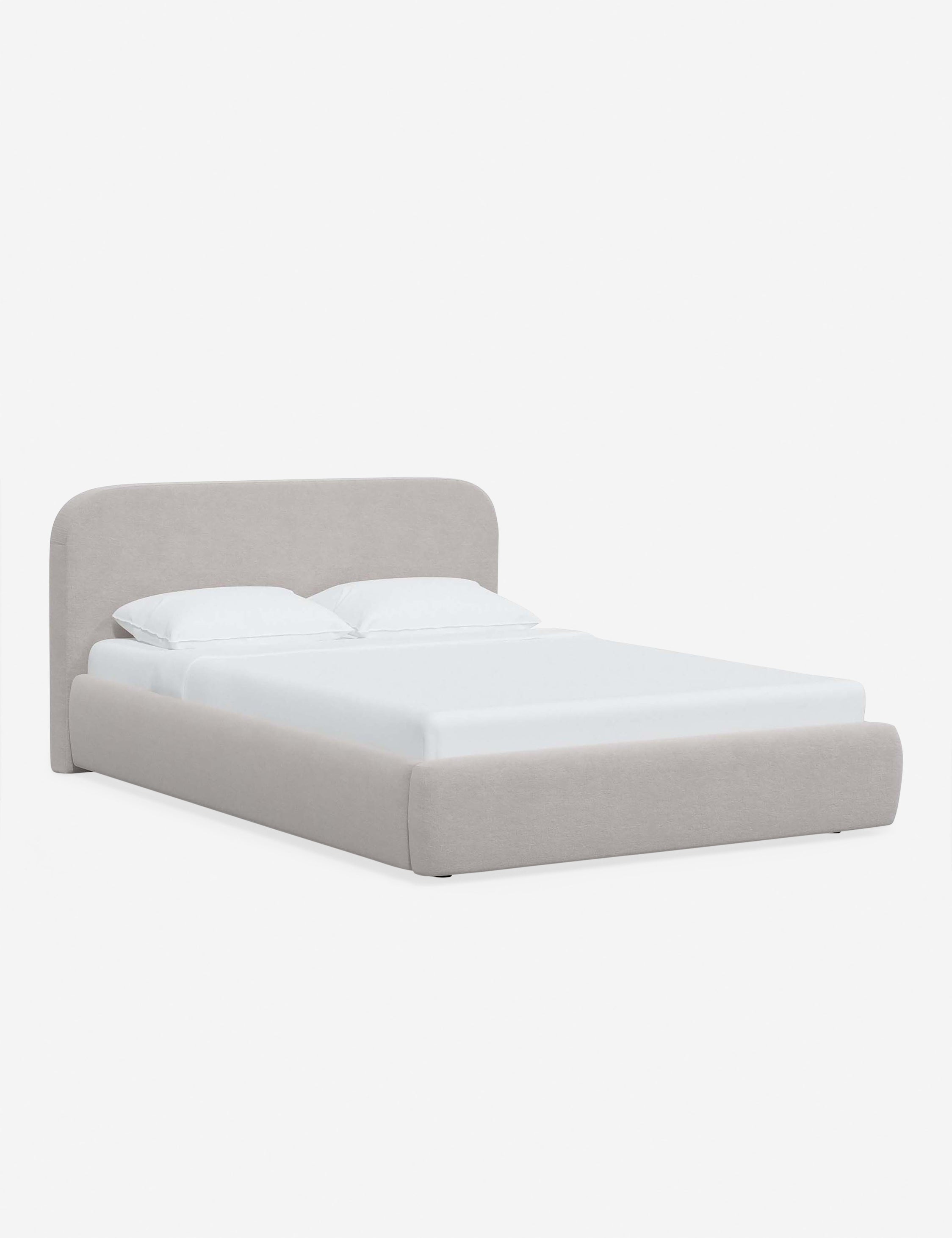 Bela Platform Bed | Upholstered, Low Rounded Headboard