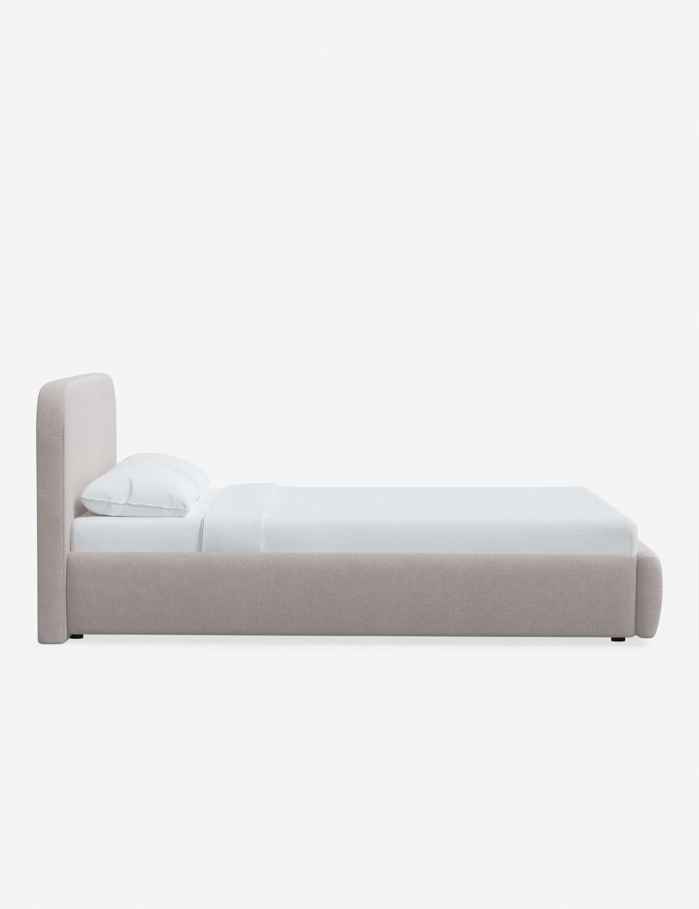 Bela Platform Bed | Upholstered, Low Rounded Headboard