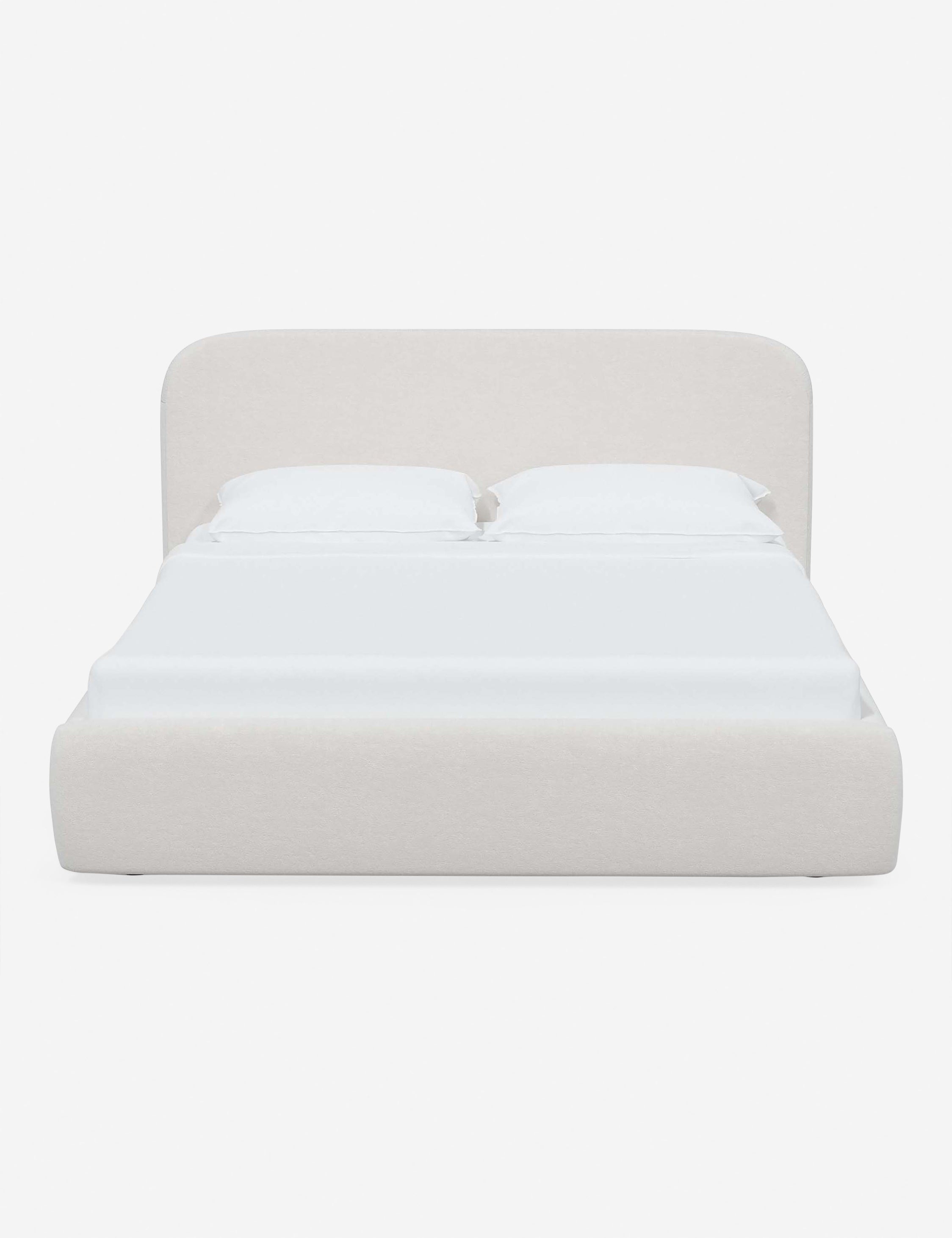 Bela Platform Bed | Upholstered, Low Rounded Headboard