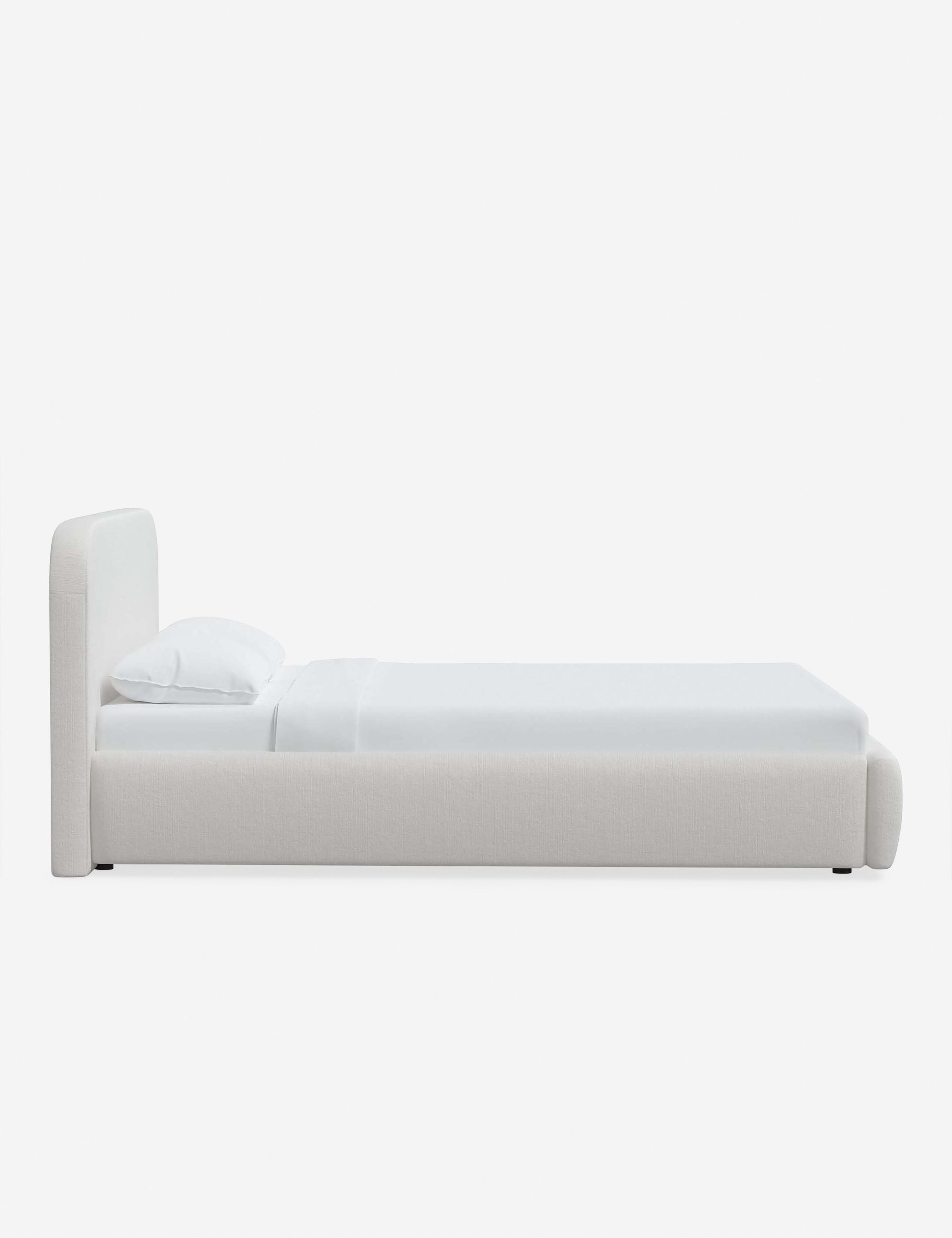Bela Platform Bed | Upholstered, Low Rounded Headboard