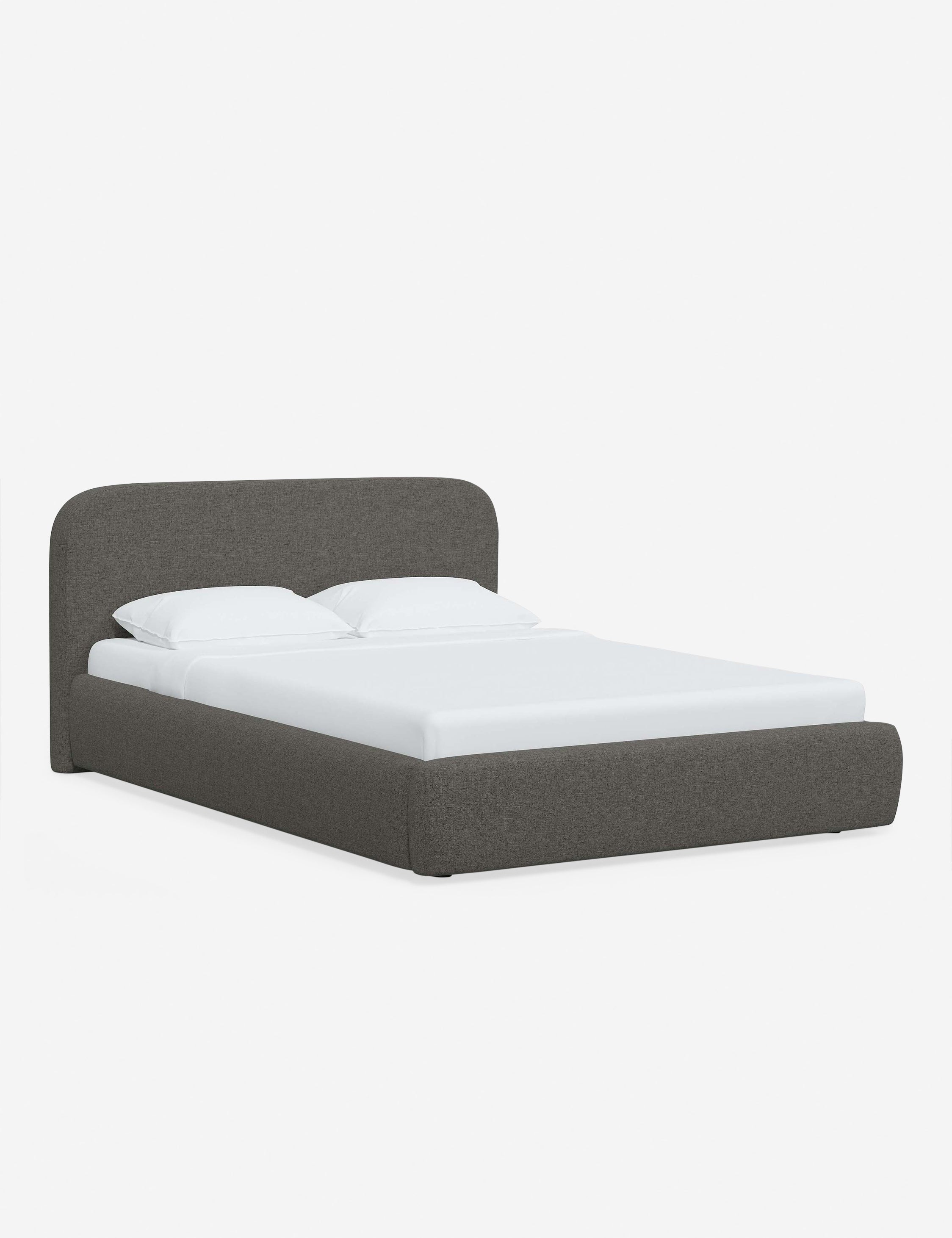 Bela Platform Bed | Upholstered, Low Rounded Headboard