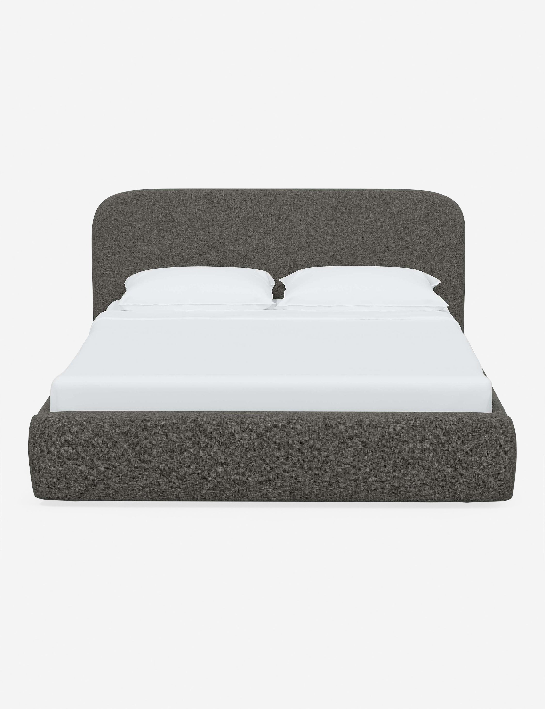Bela Platform Bed | Upholstered, Low Rounded Headboard
