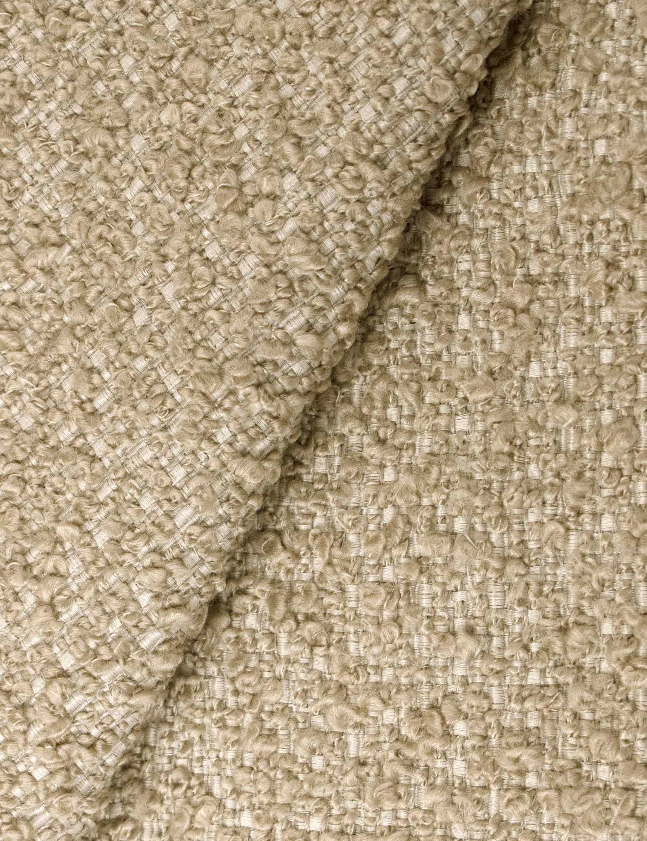 Aura Round Ottoman | Fringe Trim, Custom Upholstery