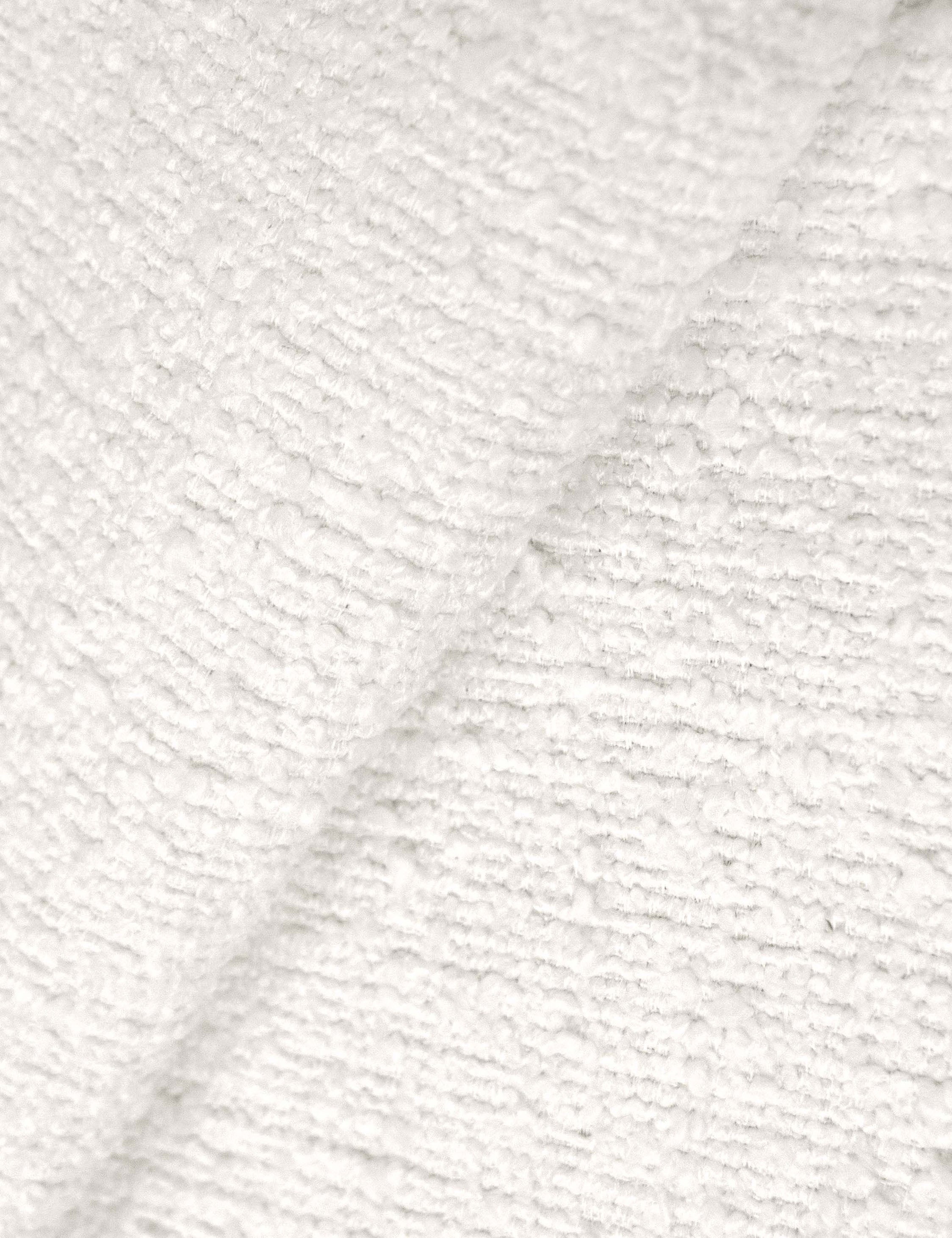 Aura Round Ottoman | Fringe Trim, Custom Upholstery