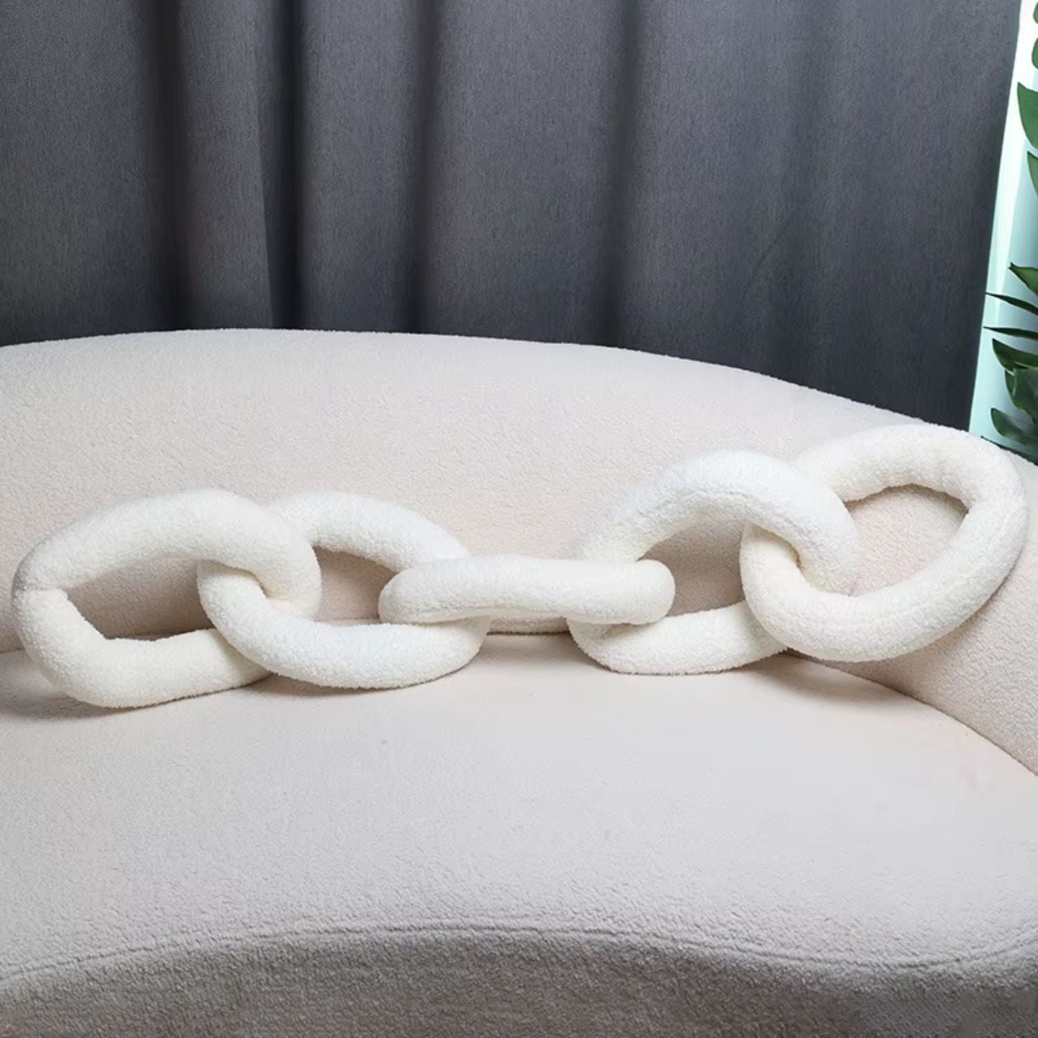 Nora Chain Cushion | Soft Nordic Design, Elegant Texture