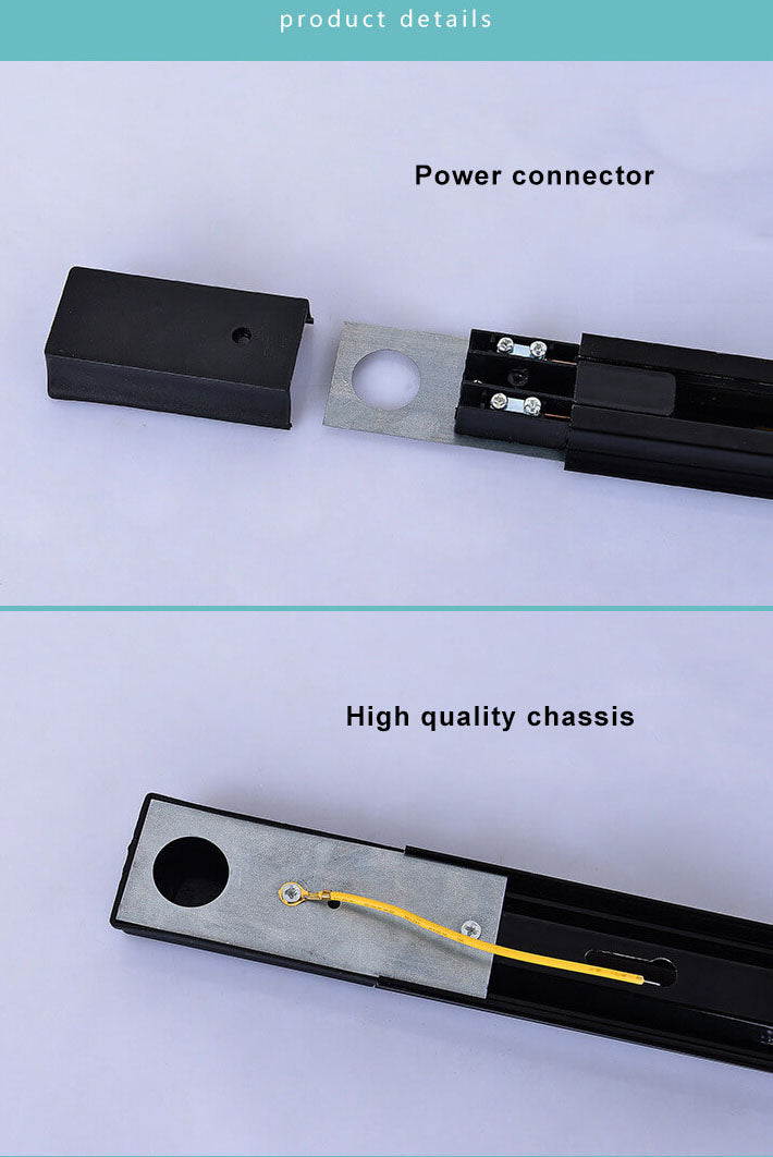Versatile LED Track Lighting Rail Accessories for Multi-Adaptation