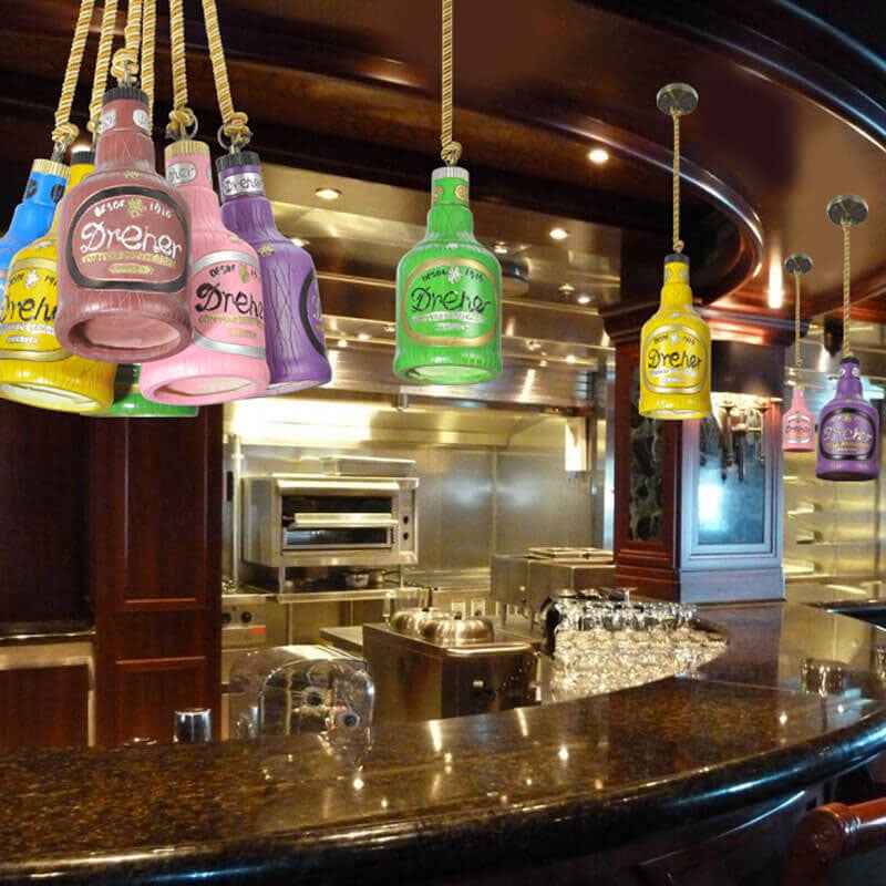 Modern Industrial Colorful Resin 1-Light Pendant Lamp