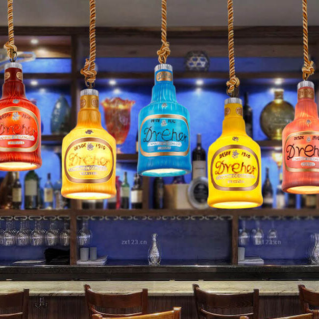 Modern Industrial Colorful Resin 1-Light Pendant Lamp
