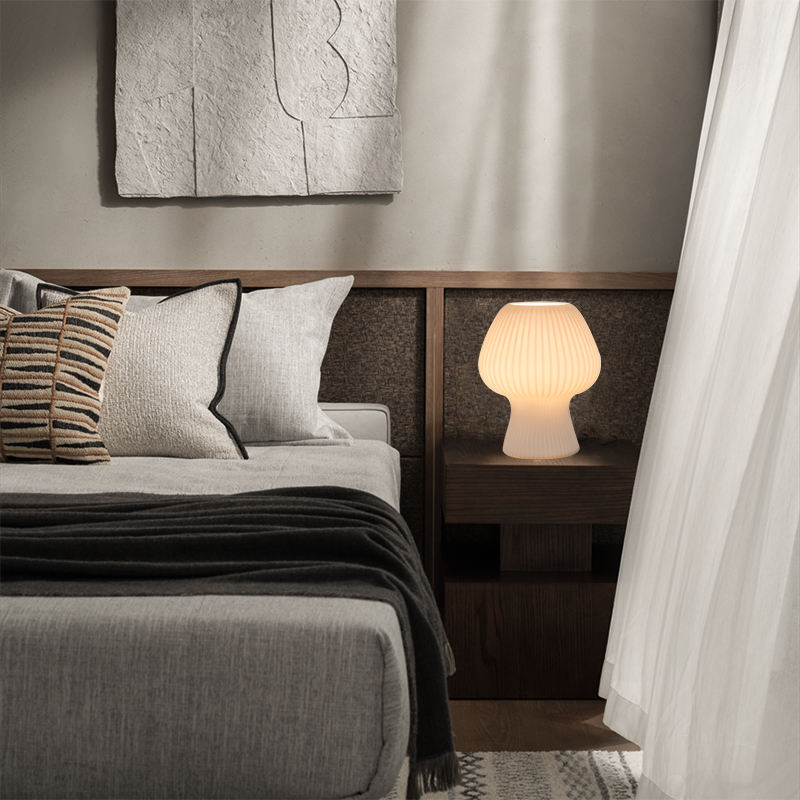 Bela Vintage Table Lamp | Ribbed Glass, Dimmable Glow