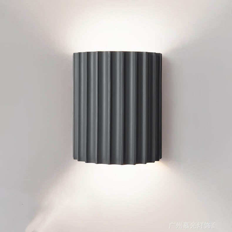 Striped Half Cylinder Macaron Resin Wall Sconce Lamp with 1 Light