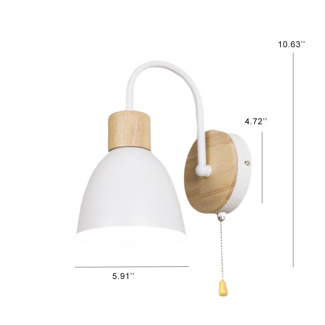 Northern Macaron Single-Light Wall Lamp with Zipper Switch