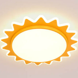 Whimsical Sun-Shaped LED Flush Mount Ceiling Light