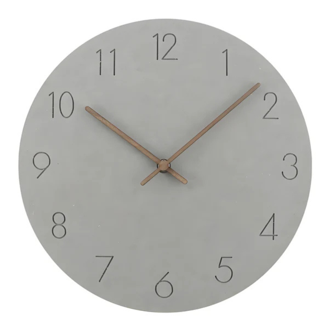 Nora Wall Clock | Silent Quartz Movement, Natural Wood Design