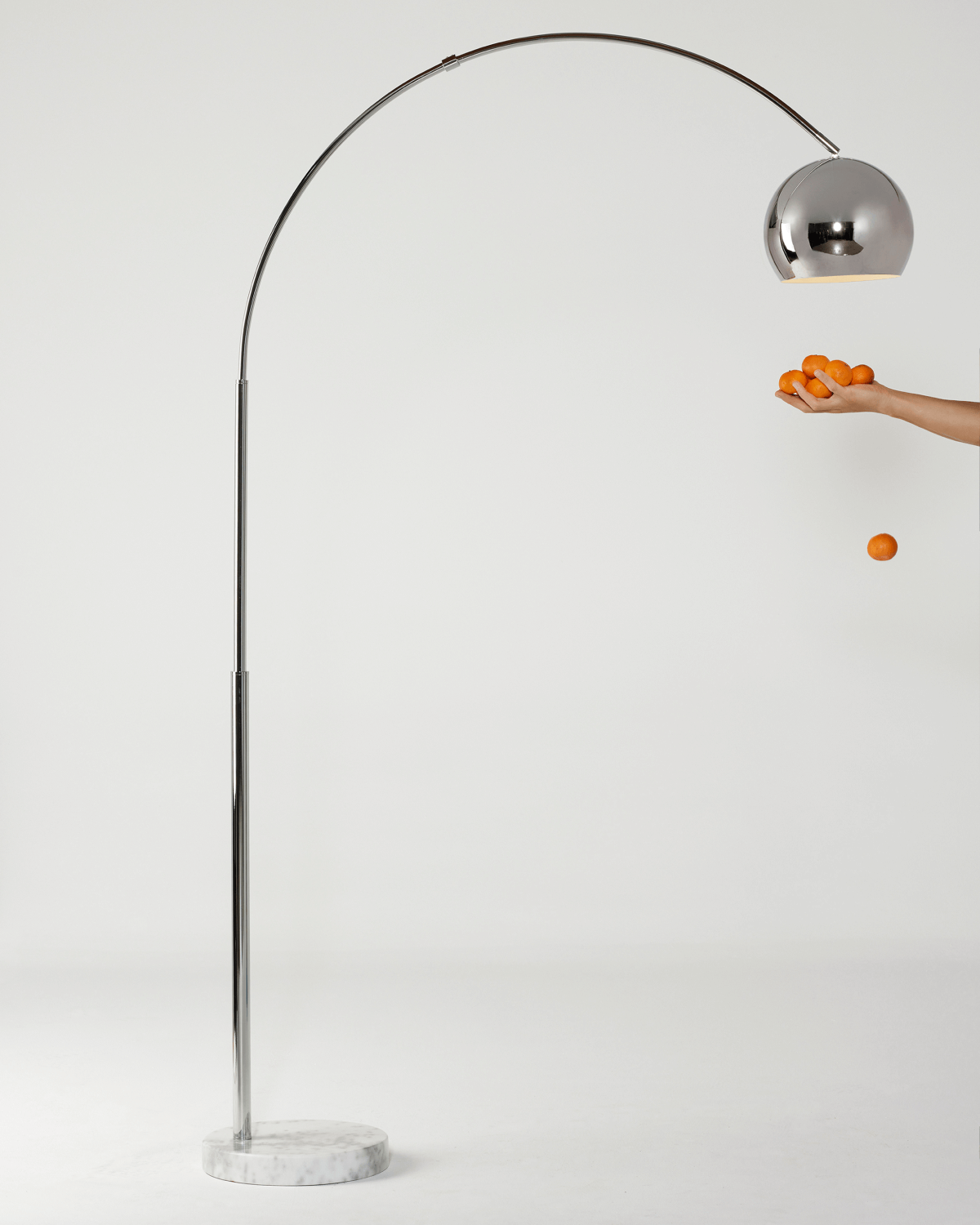 Oriana Arc Floor Lamp | LED with Marble Base
