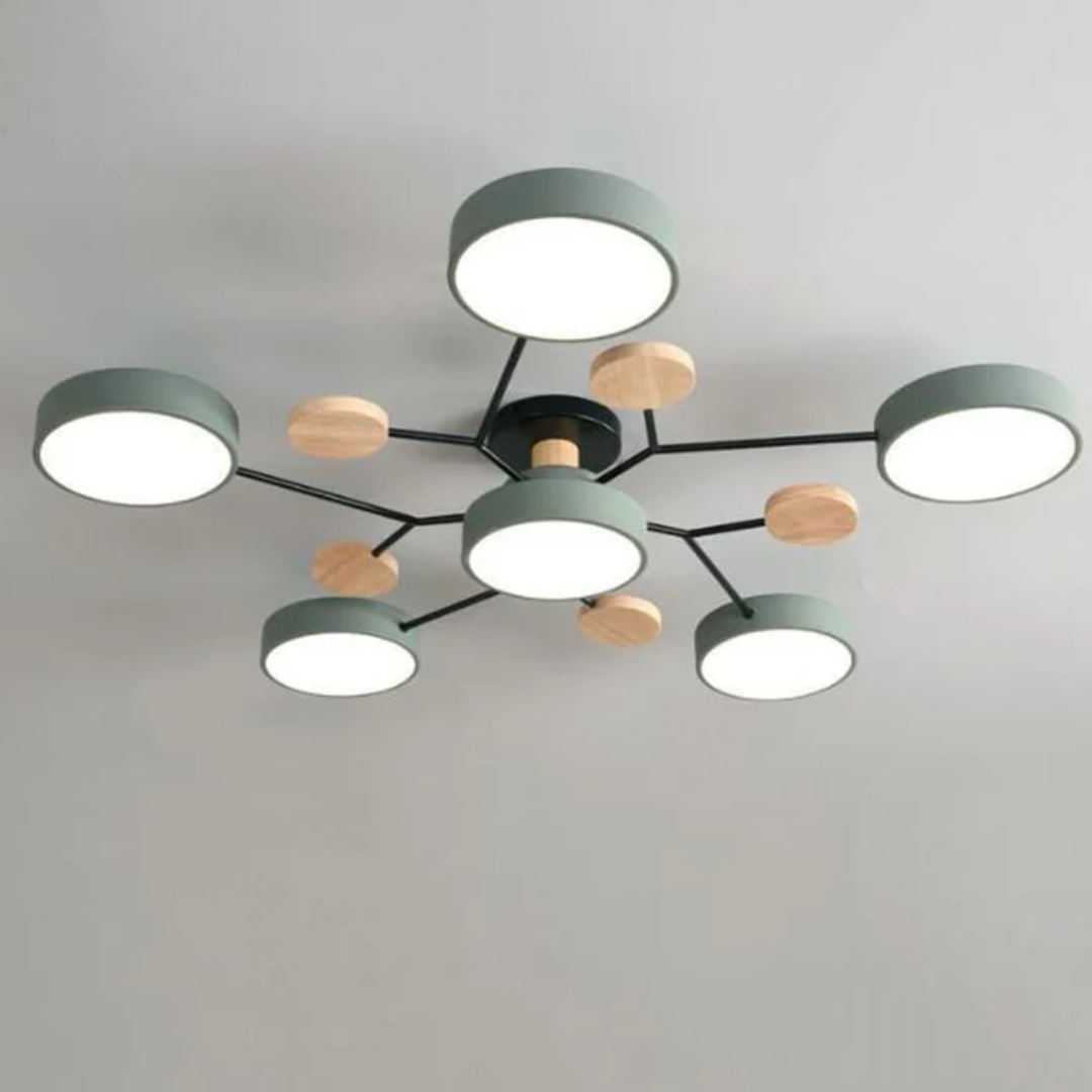 Cirno LED Plafondlamp | Modern Design met Houten Accenten