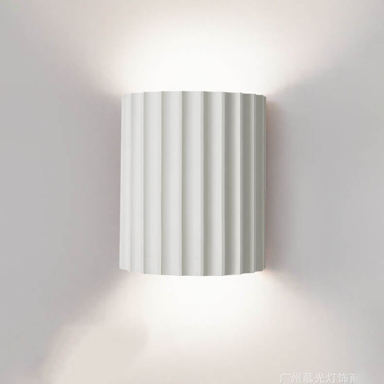 Striped Half Cylinder Macaron Resin Wall Sconce Lamp with 1 Light