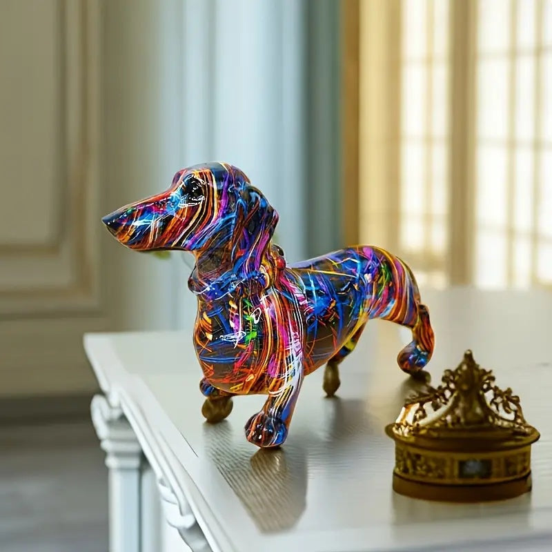 Bello Teckel Beeldje | Hoogwaardig Resin, Uniek Design