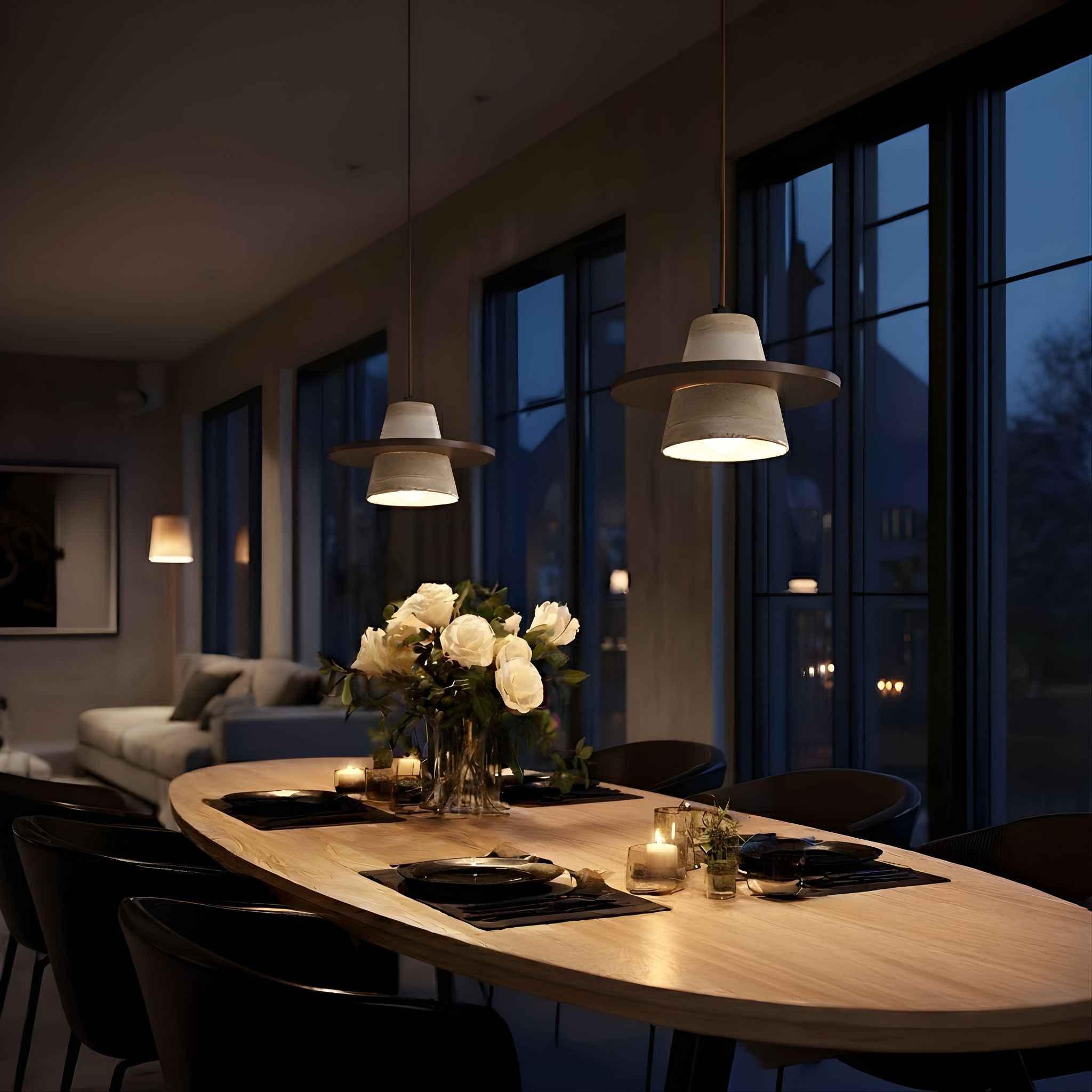 Bela Pendant Lamp | Japandi Style, Wood & Travertine
