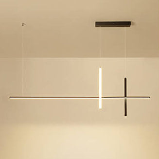Sleek Minimalist Long-Line LED Chandelier