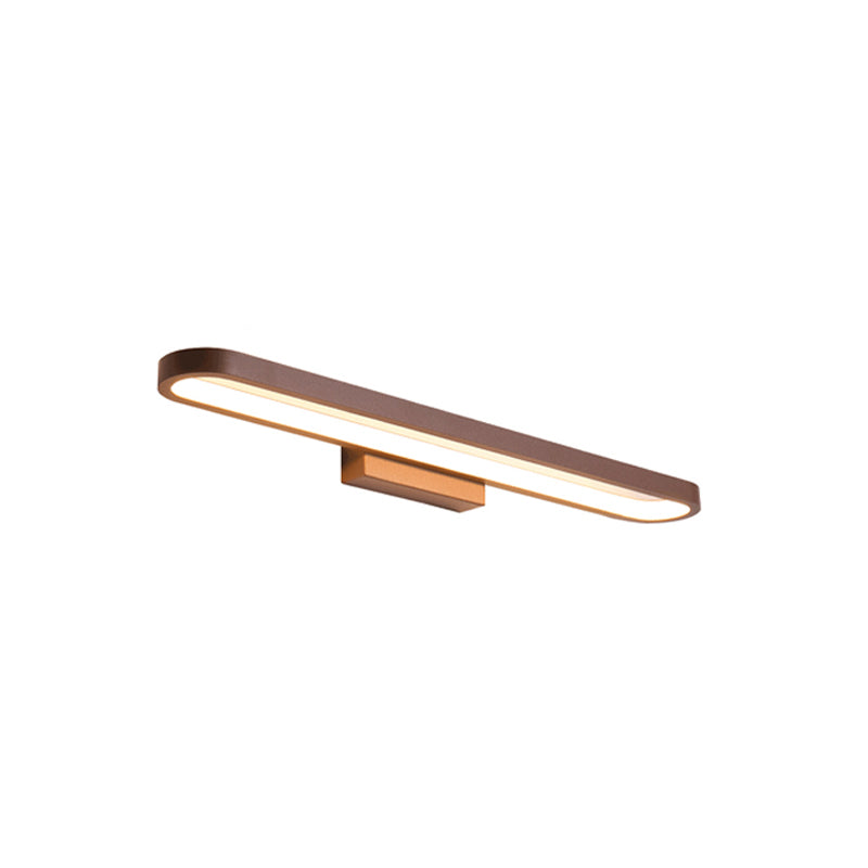 European Minimalist Circular LED Wall Sconce Mirror Light in Aluminum
