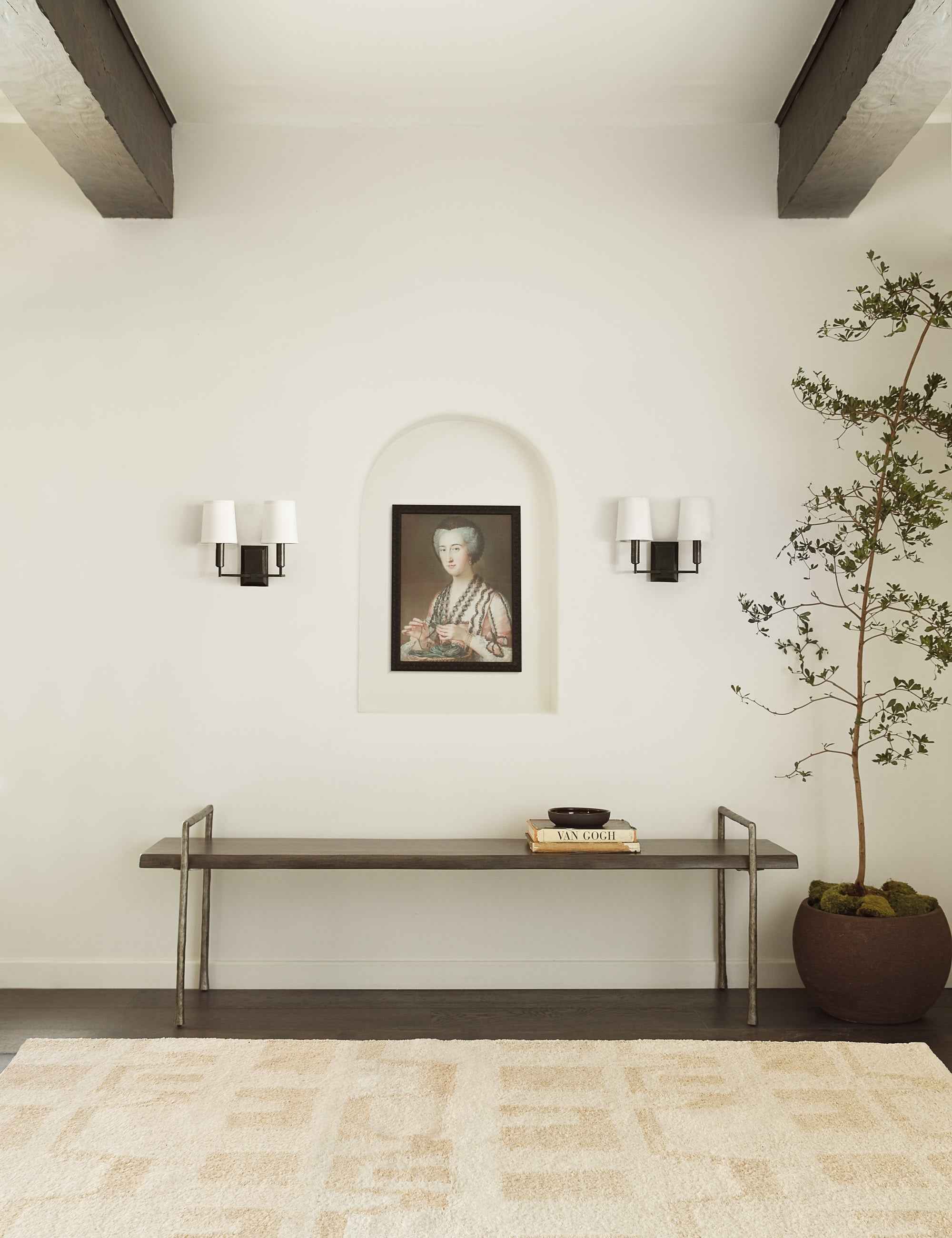 Caden Double Sconce | Parchment Shades, Angular Arms