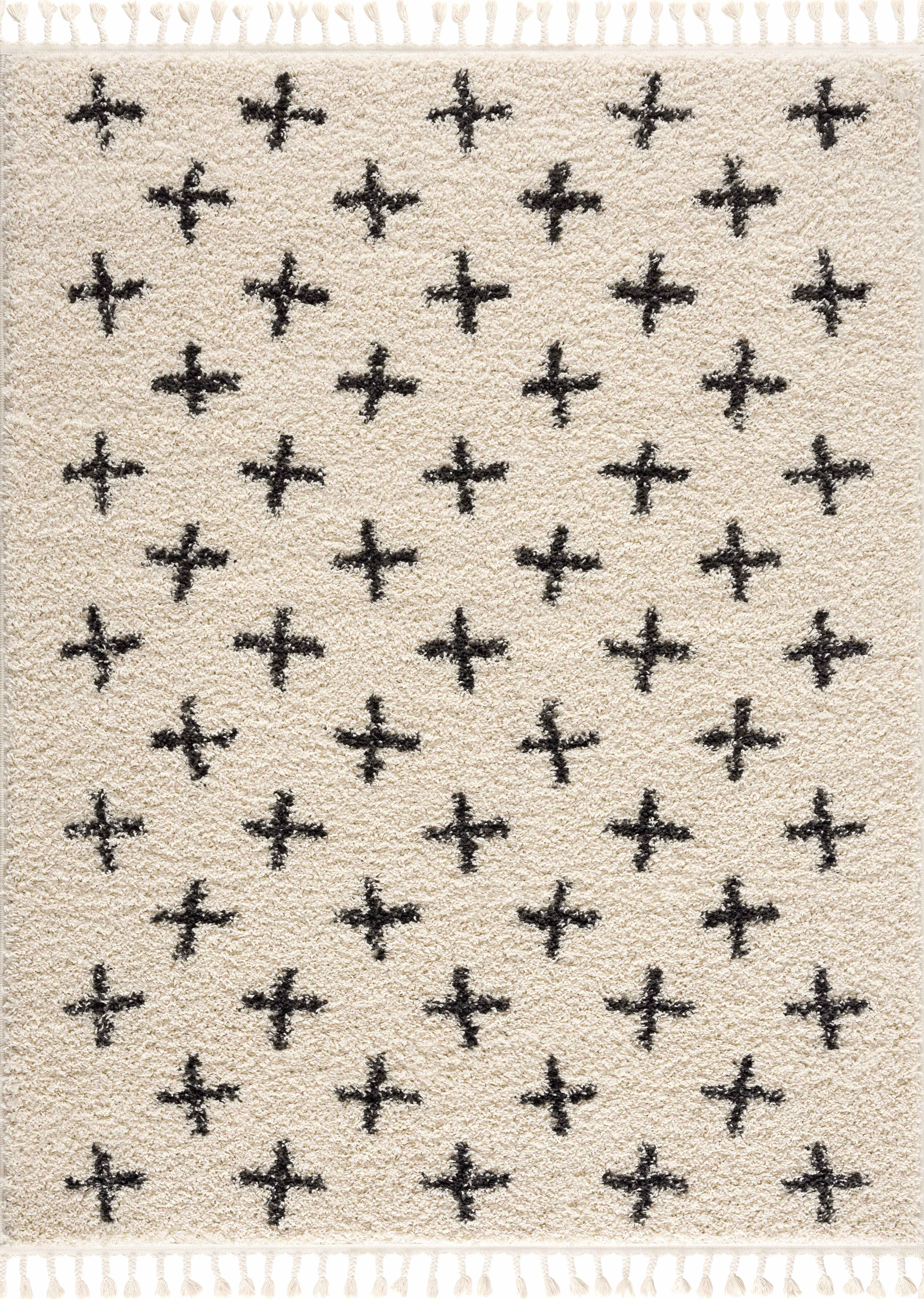 Bello Shag Area Rug  Plush Pile, Bohemian Design